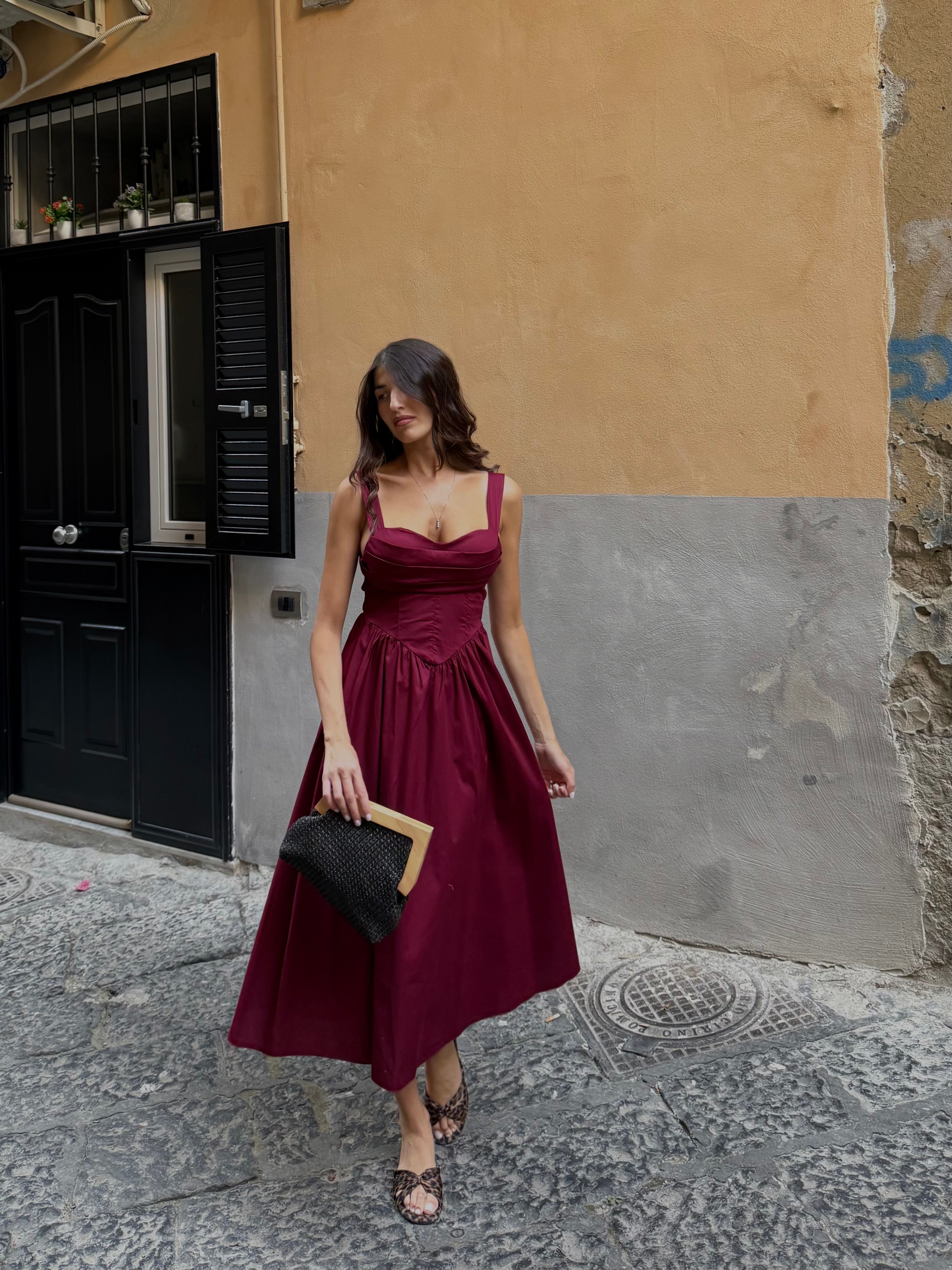 Dress Marylin bordeaux - LadyB Shop Online