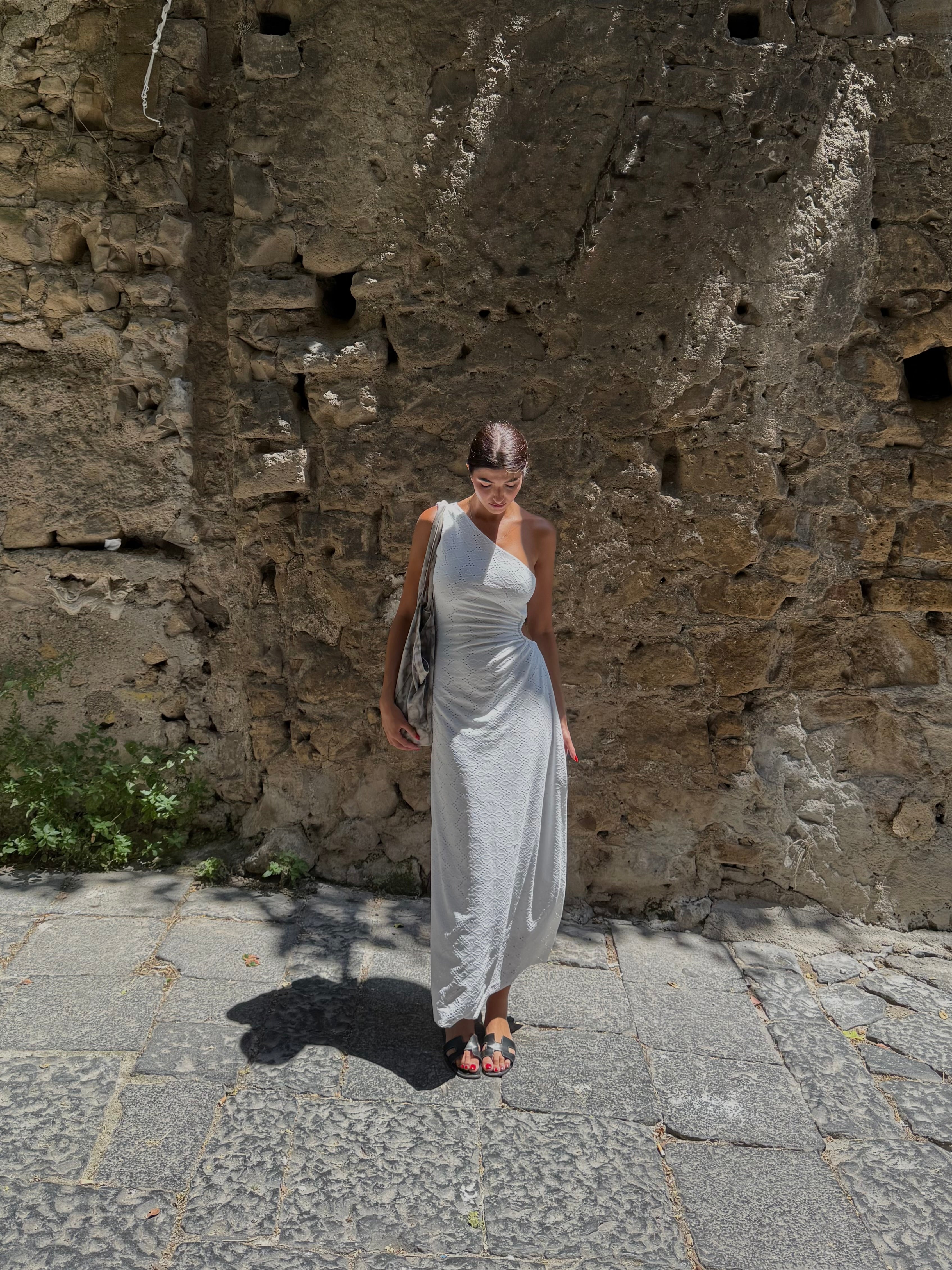 PRE ORDINE Dress in sangallo bianco
