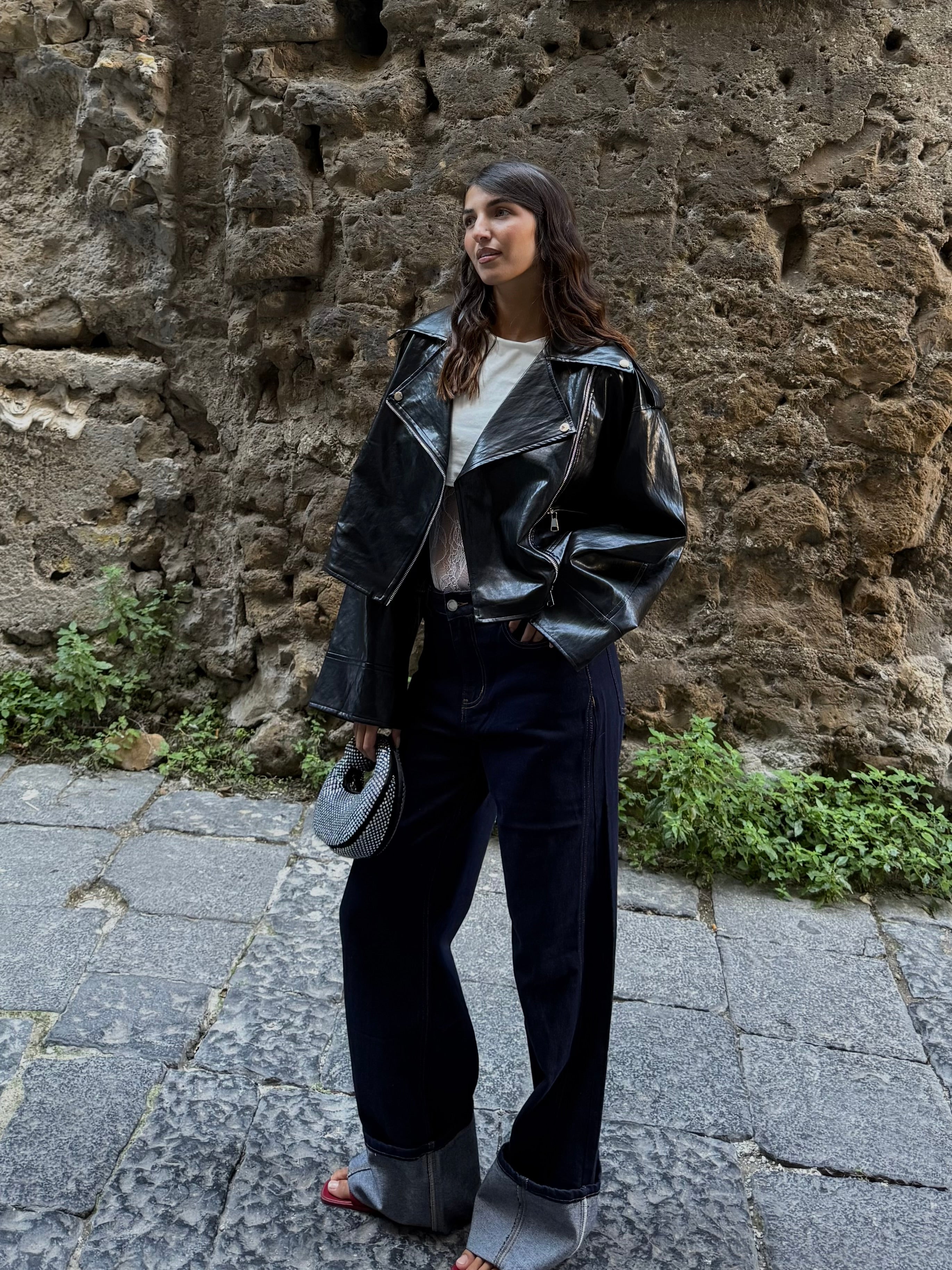 Chiodo oversize nero