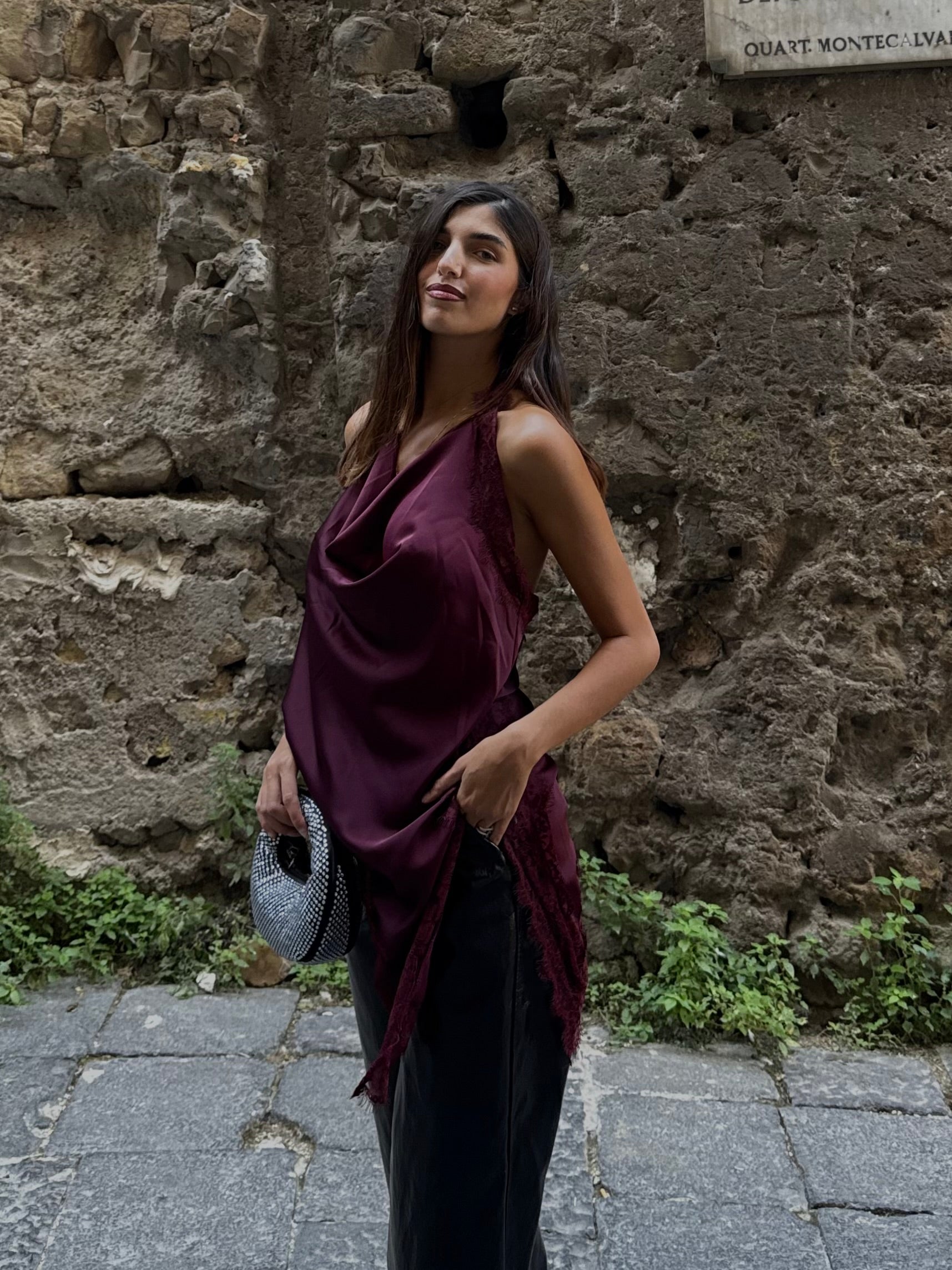 Top lingerie bordeaux