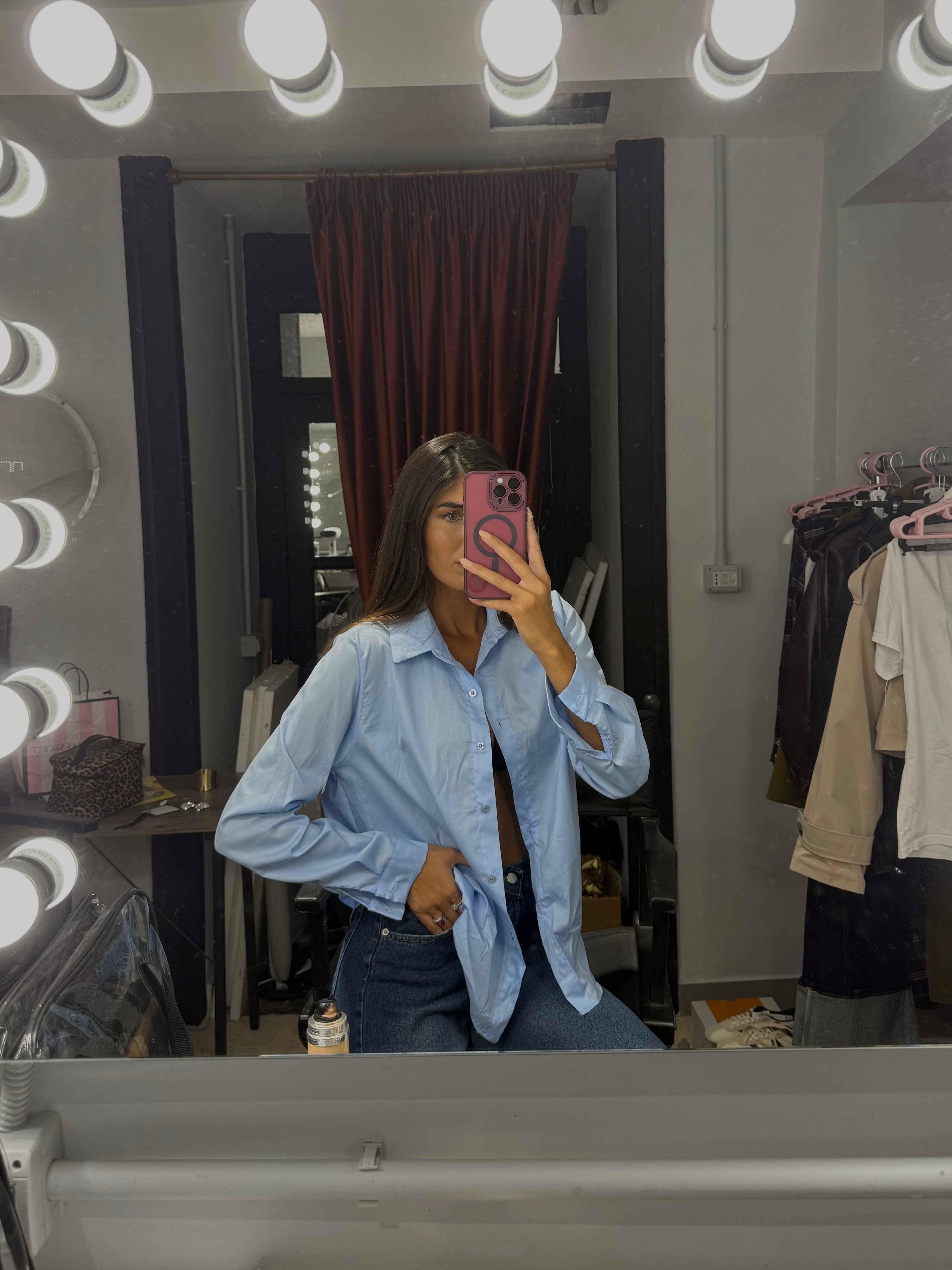 Camicia basic azzurra - LadyB Shop Online