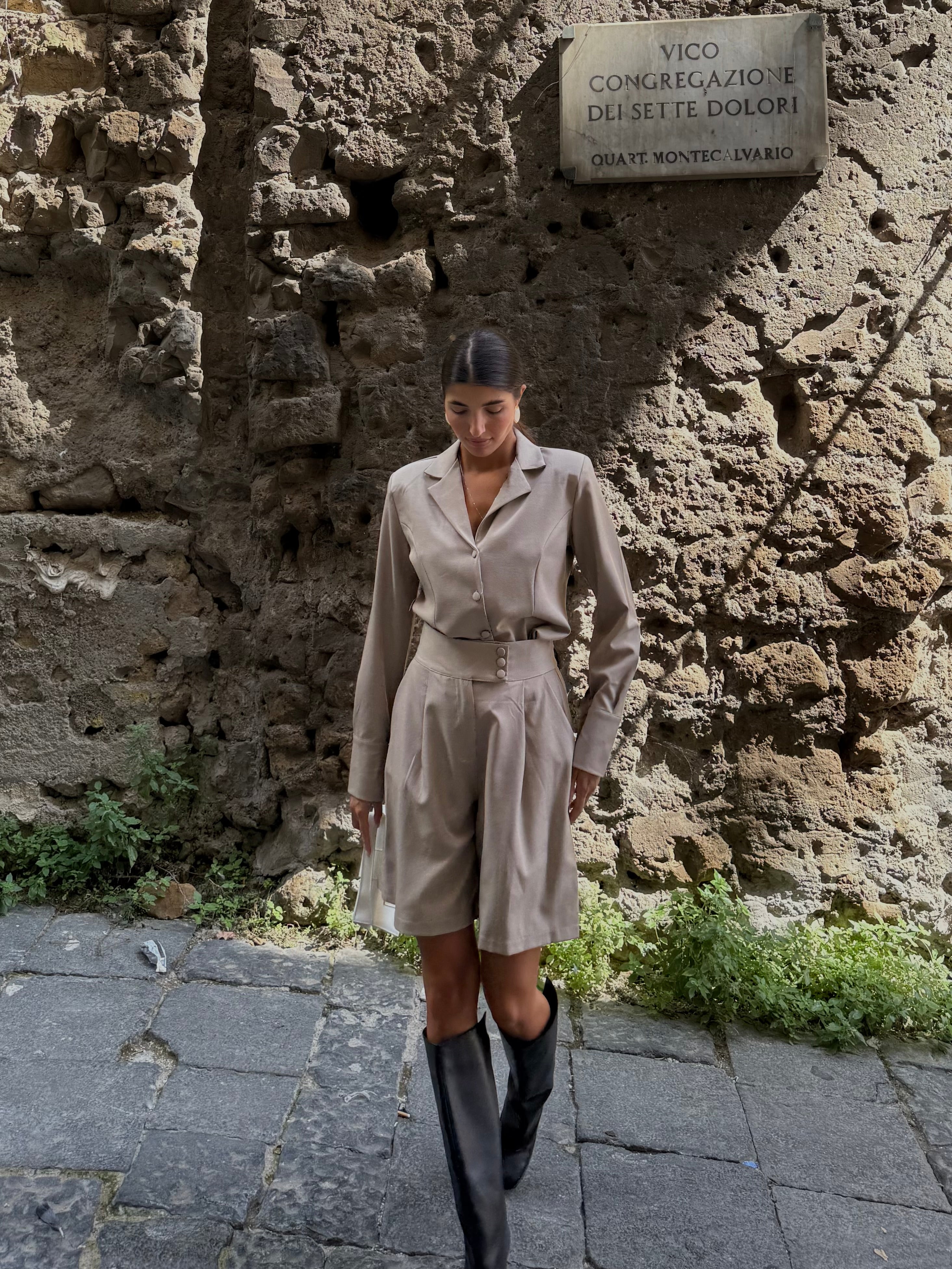 Coordinato bermuda fango - LadyB Shop Online