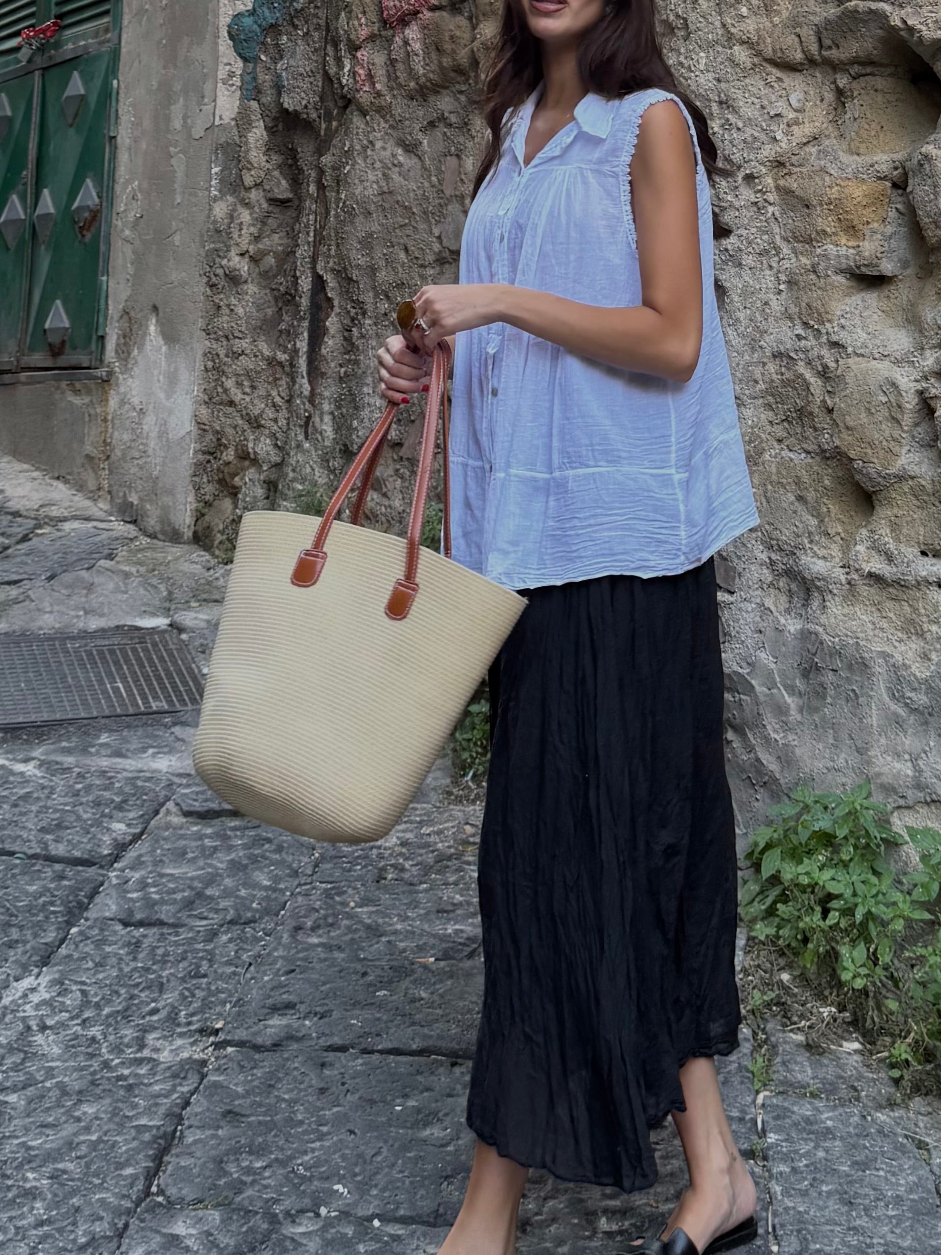 Gonna in cotone nera - LadyB Shop Online