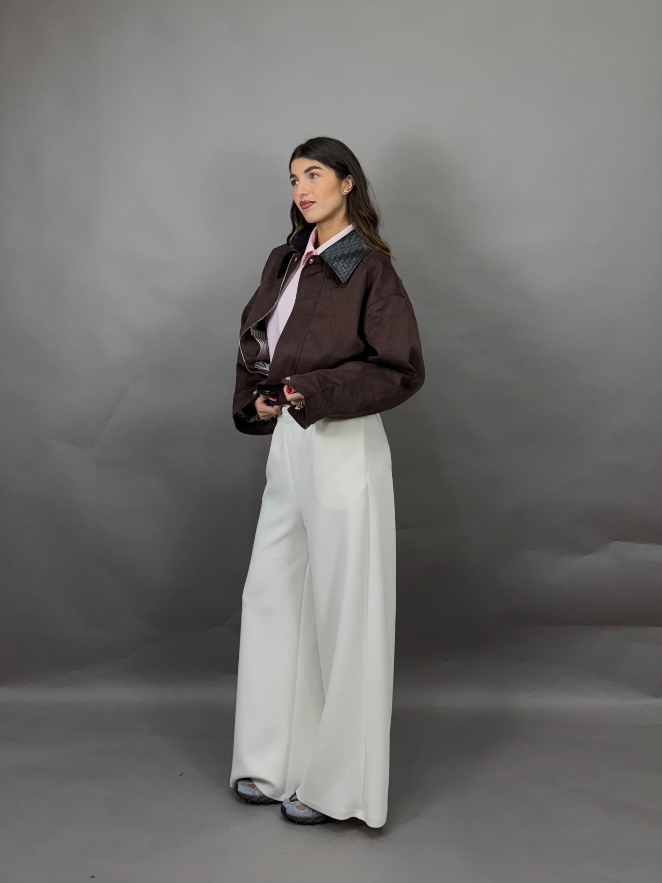 Pantalone tuta panna