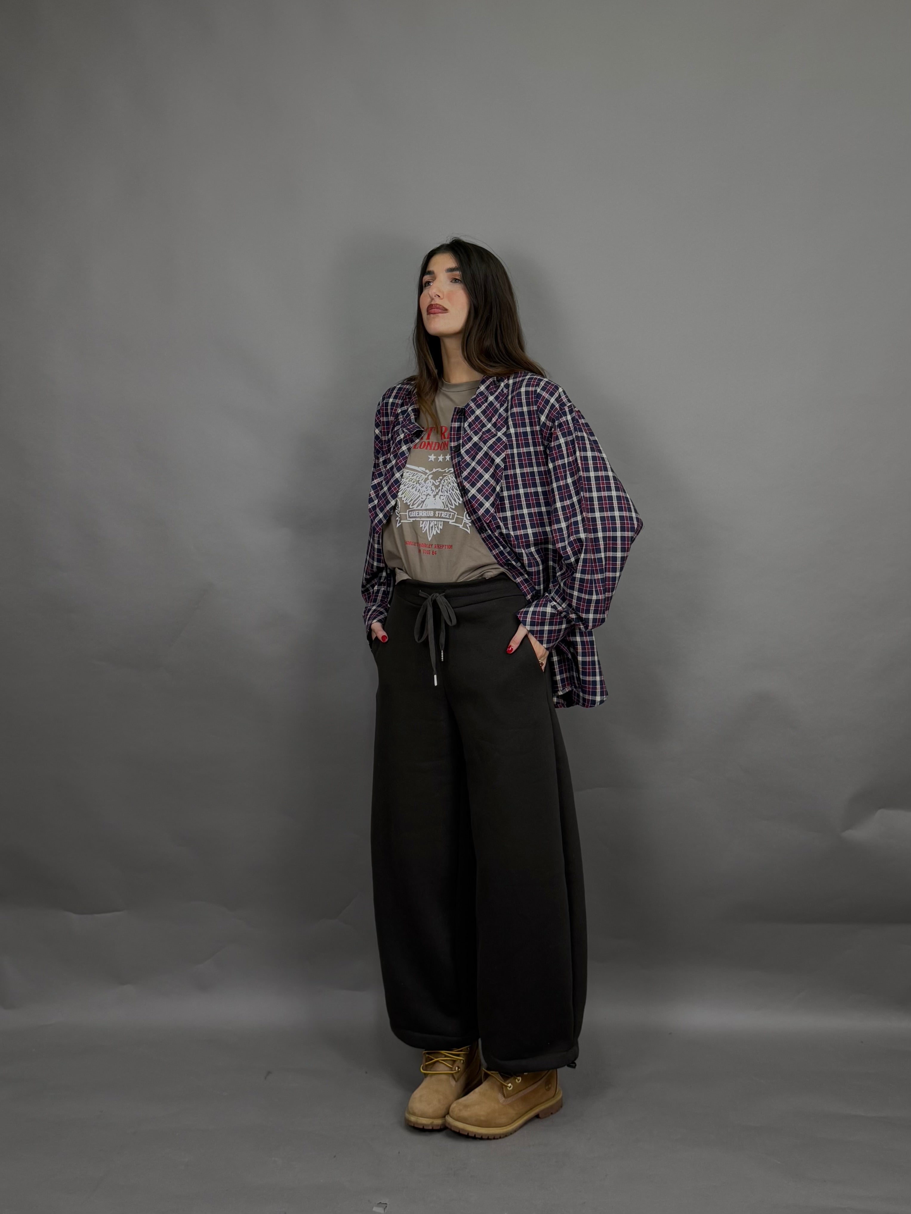 Pantalone tuta marrone