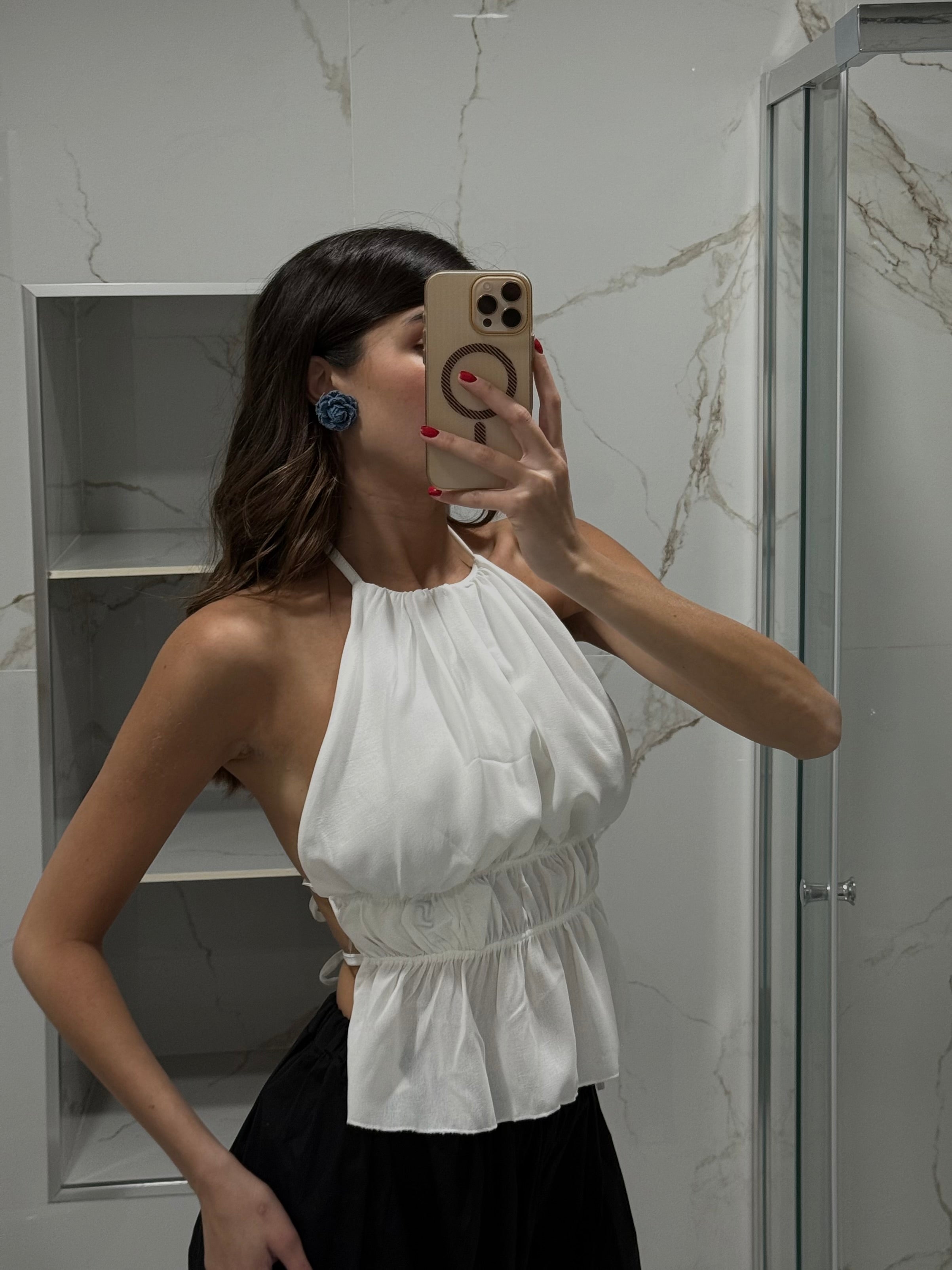 Top Marghe bianco - LadyB Shop Online