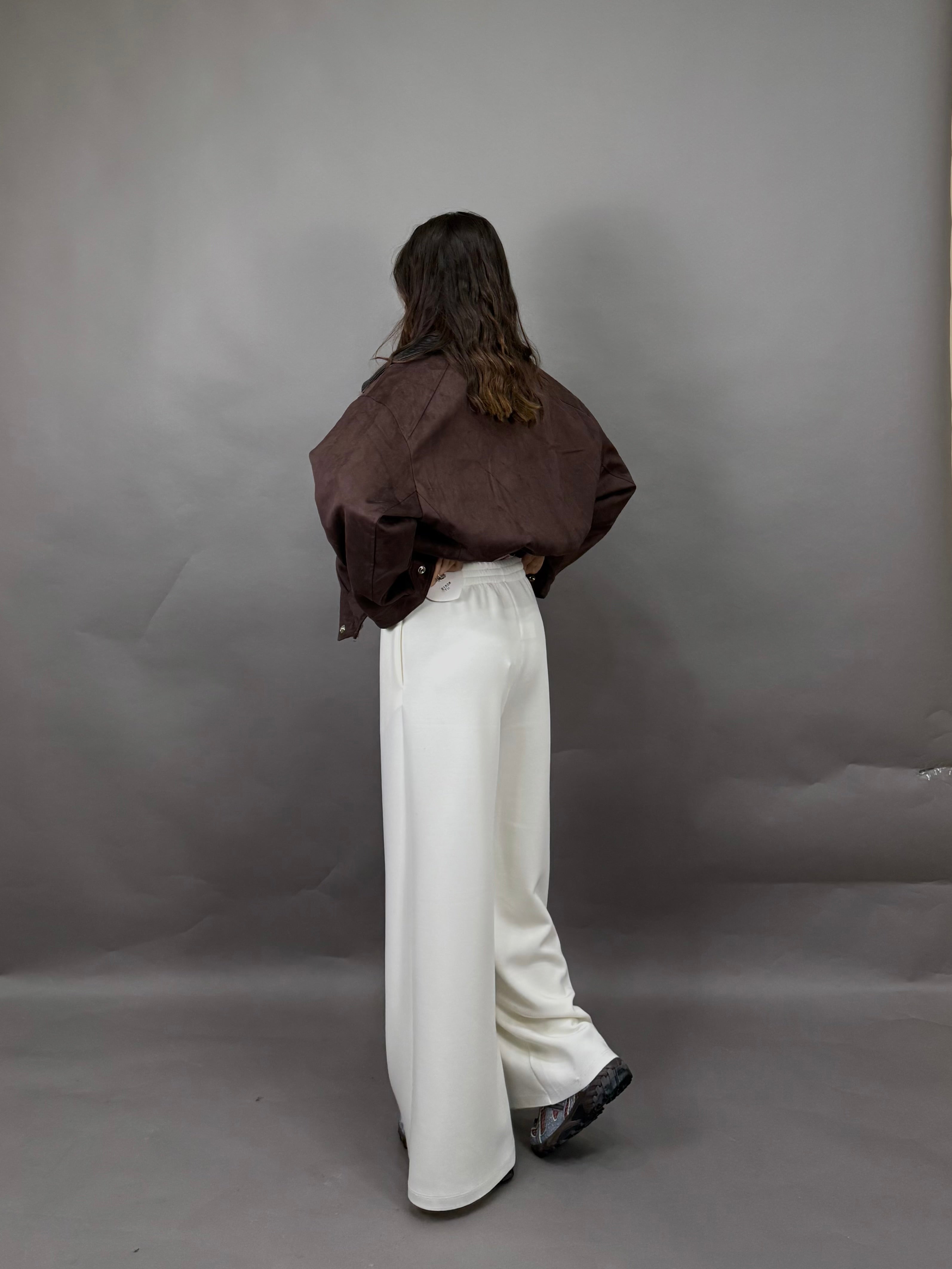 Pantalone tuta panna