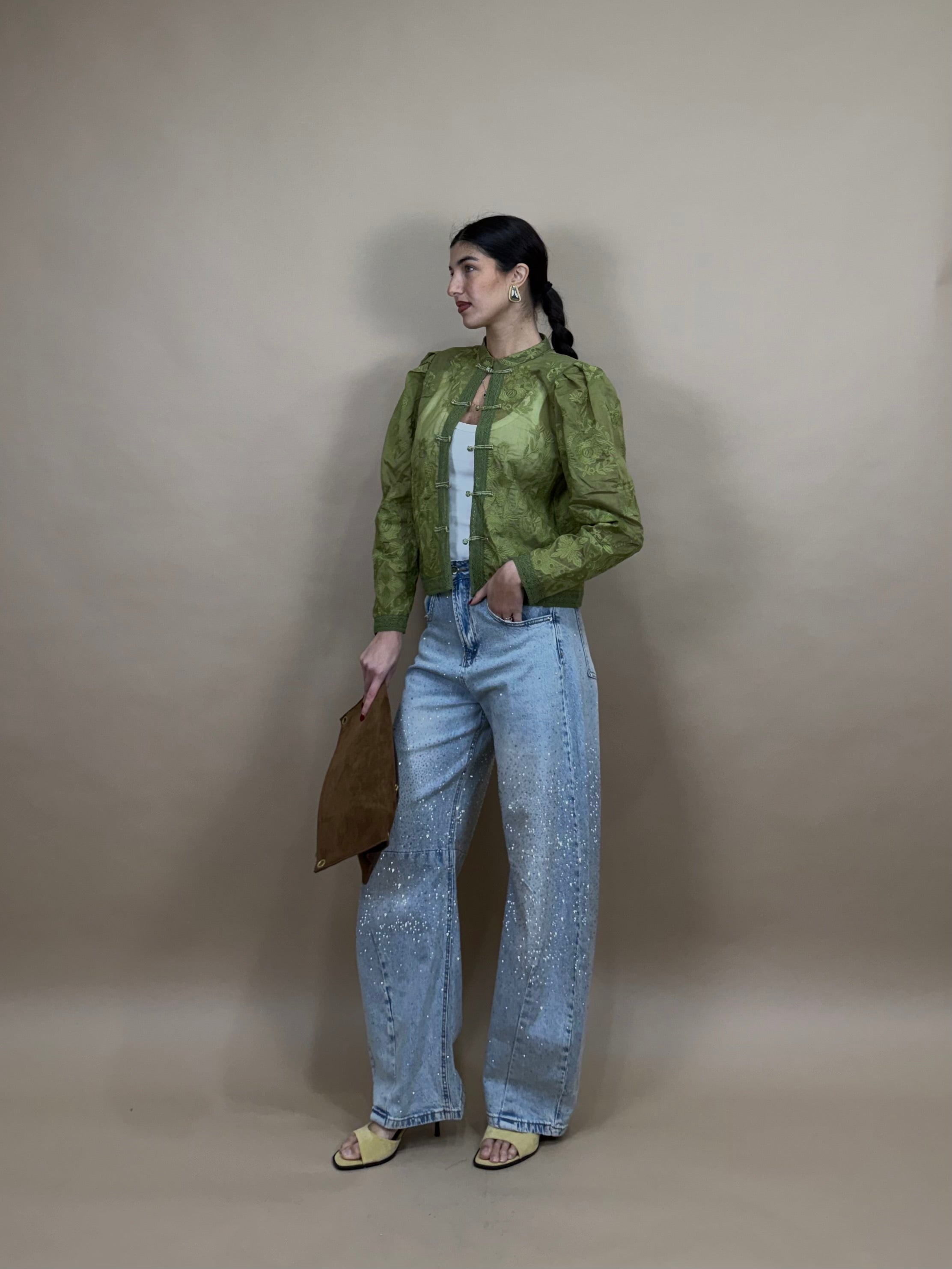 Camicia Coreana verde