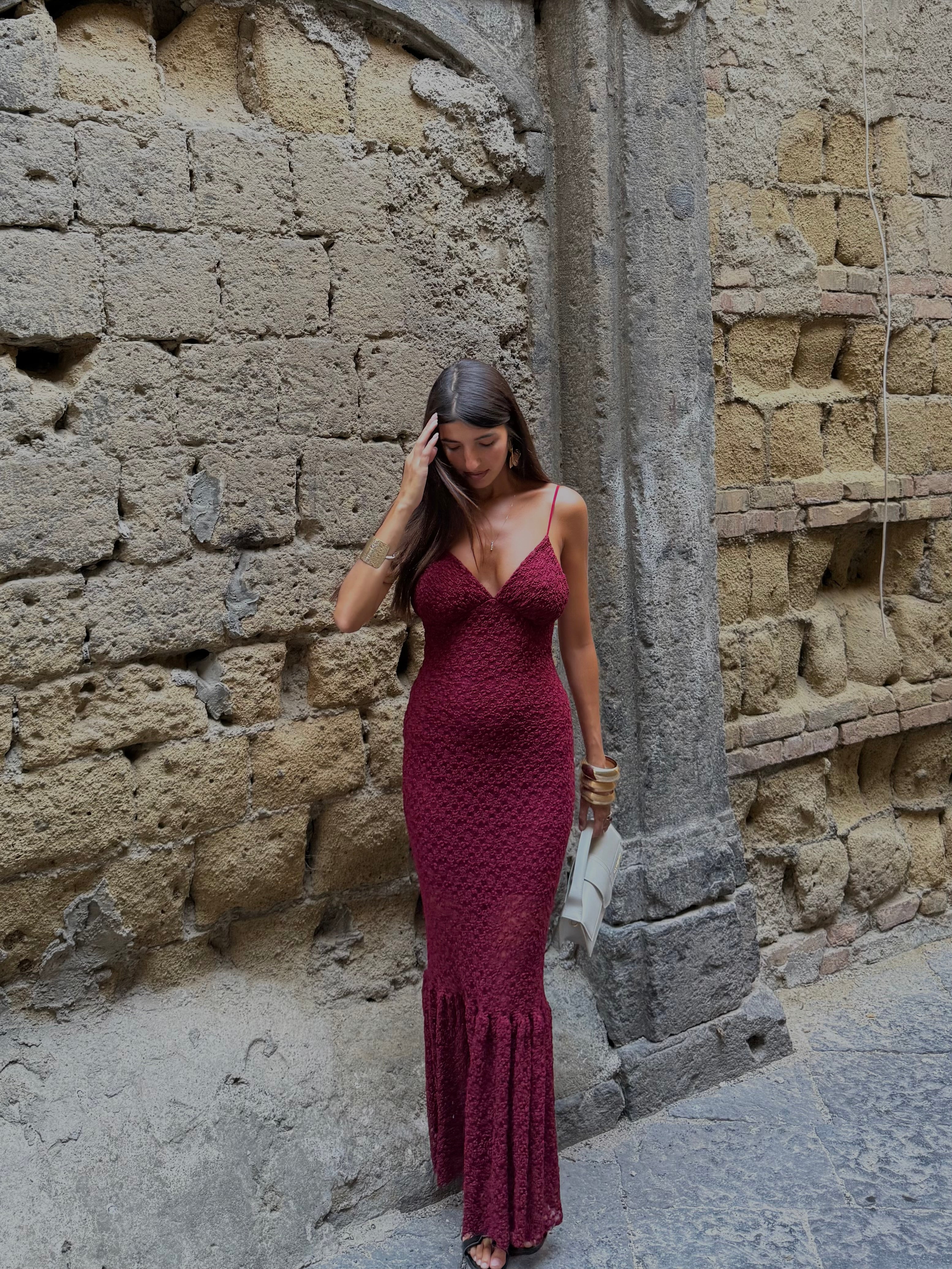 Dress Rosalia bordeaux - LadyB Shop Online