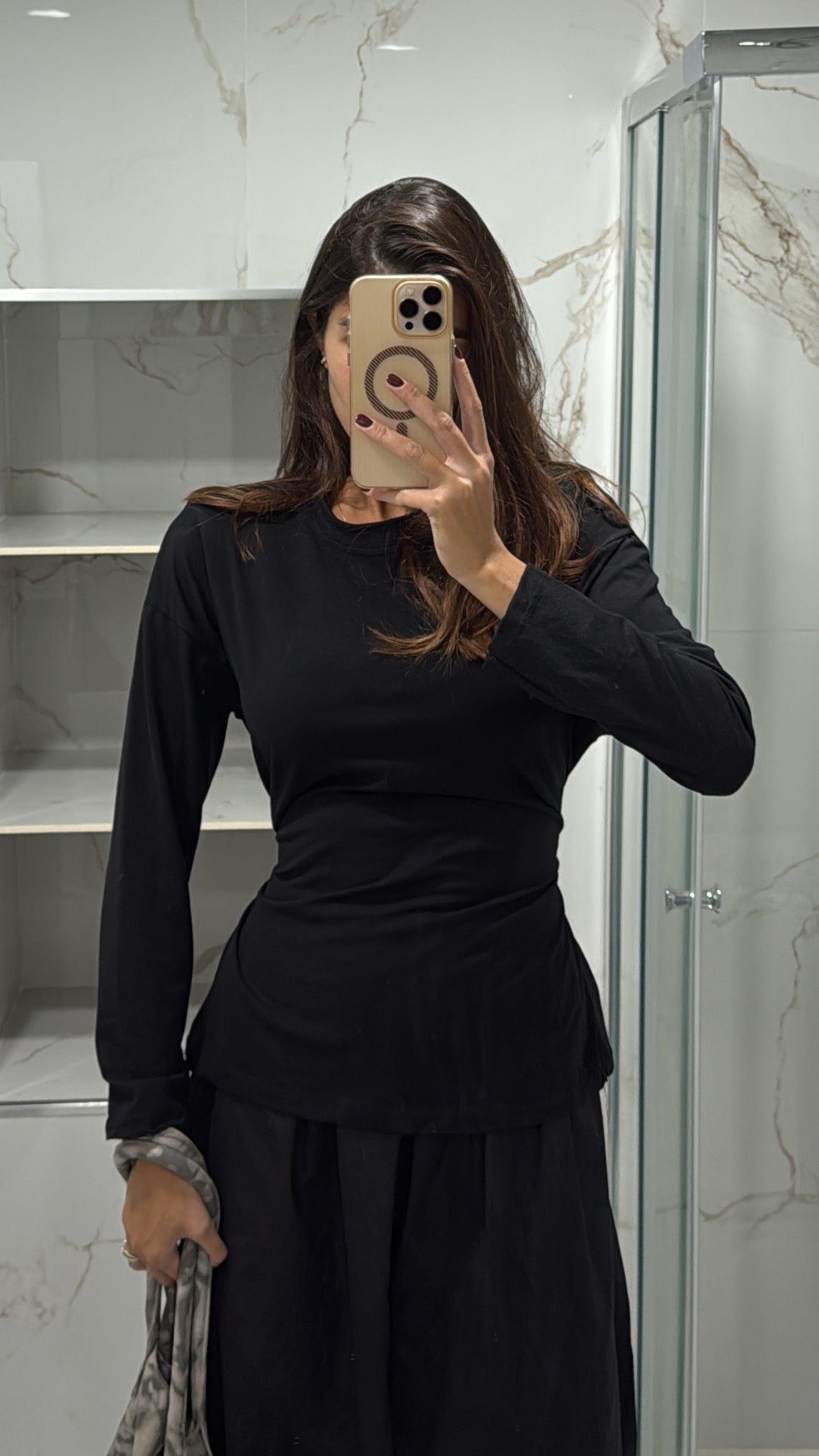 Maglia avvitata nera