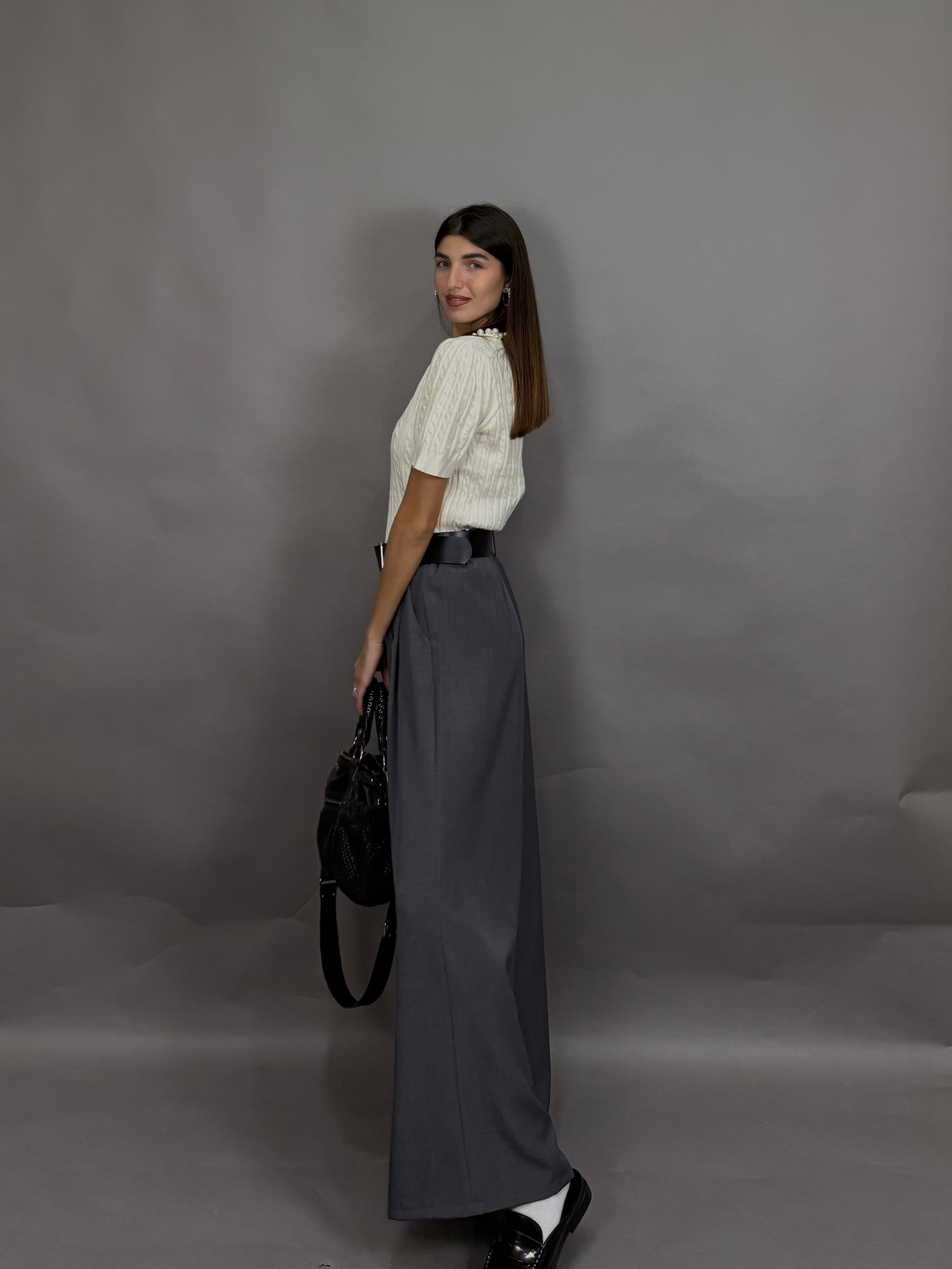 Pantalone morbido grigio