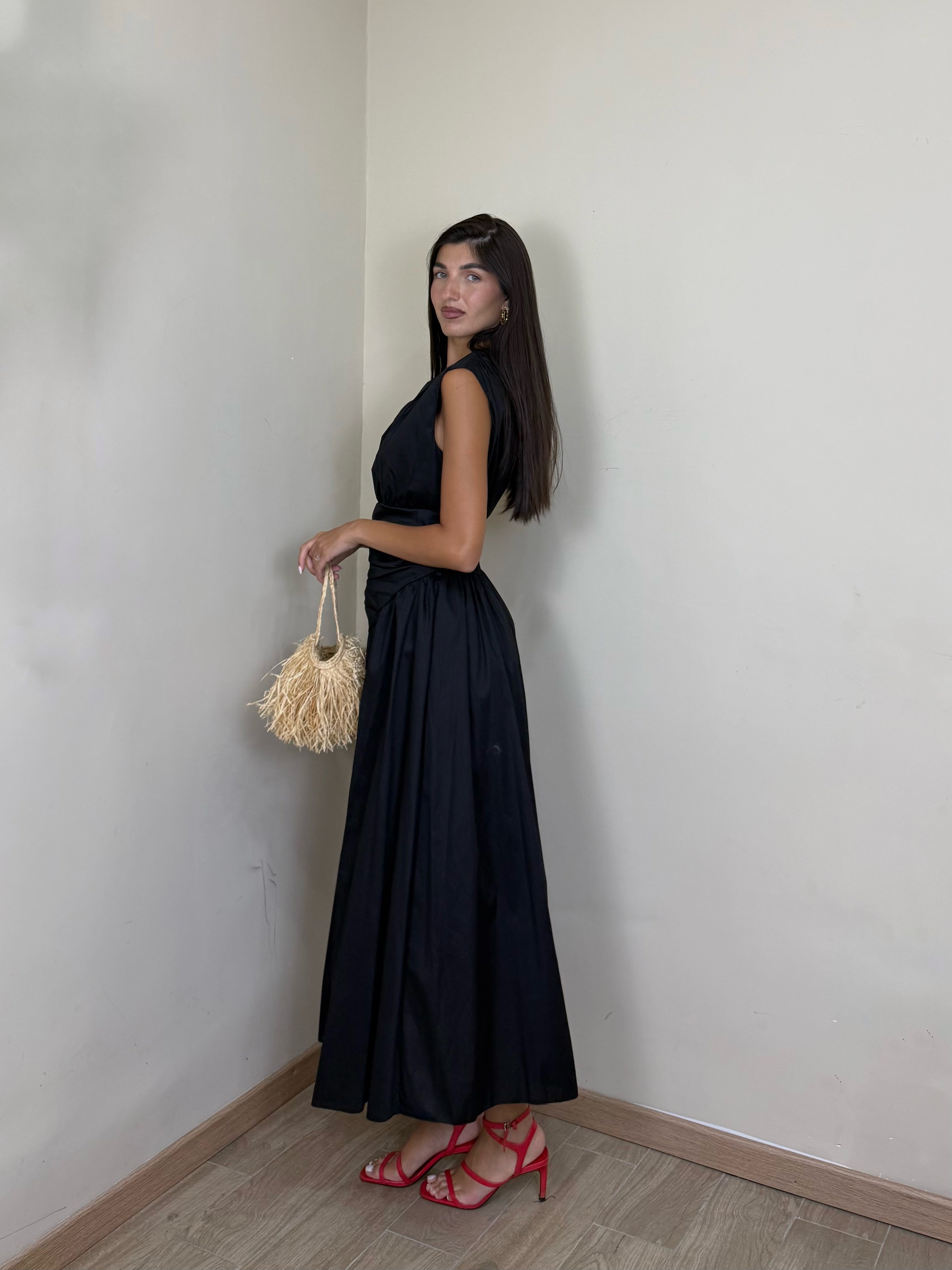 Dress in cotone black