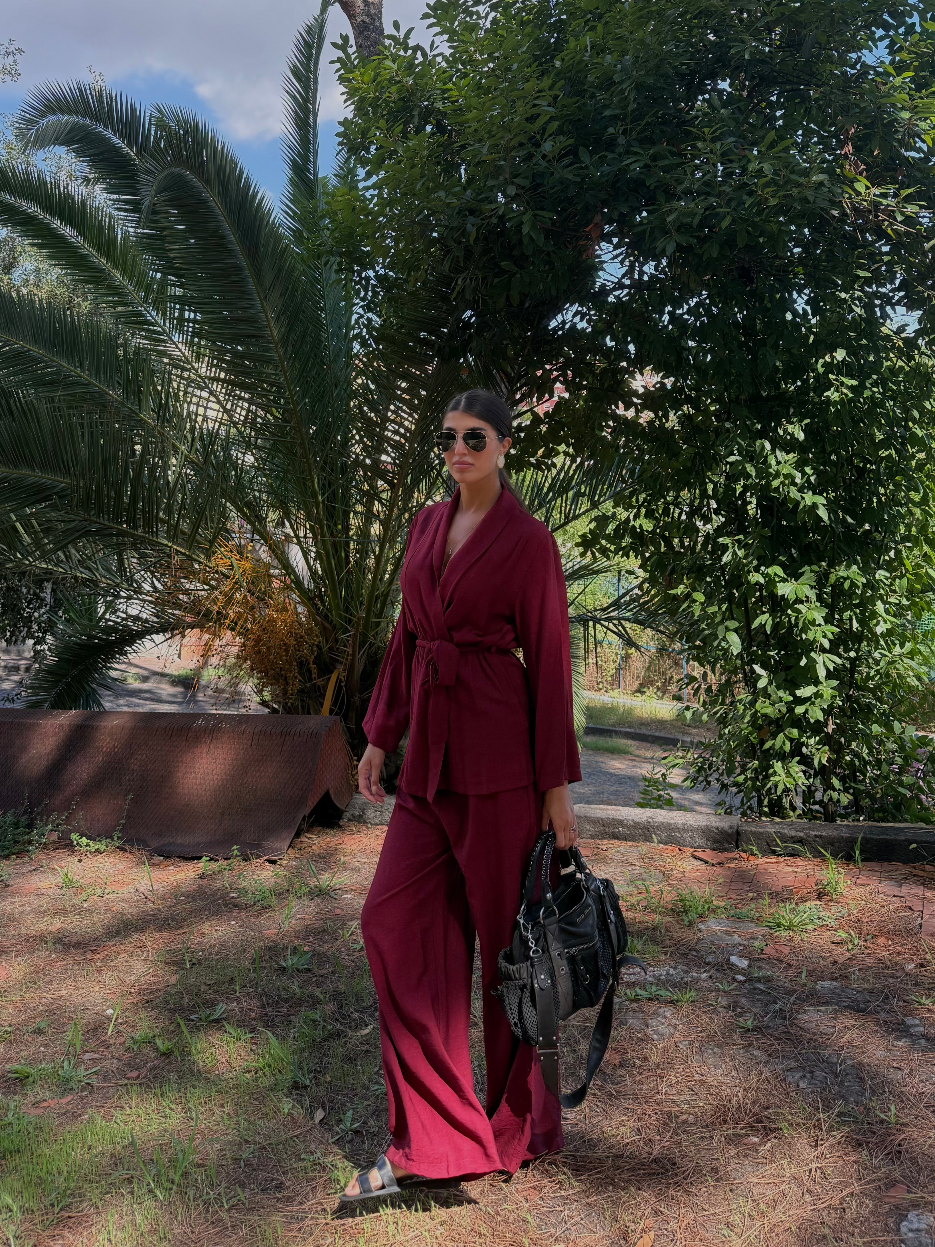 Tailleur Malta bordeaux - LadyB Shop Online