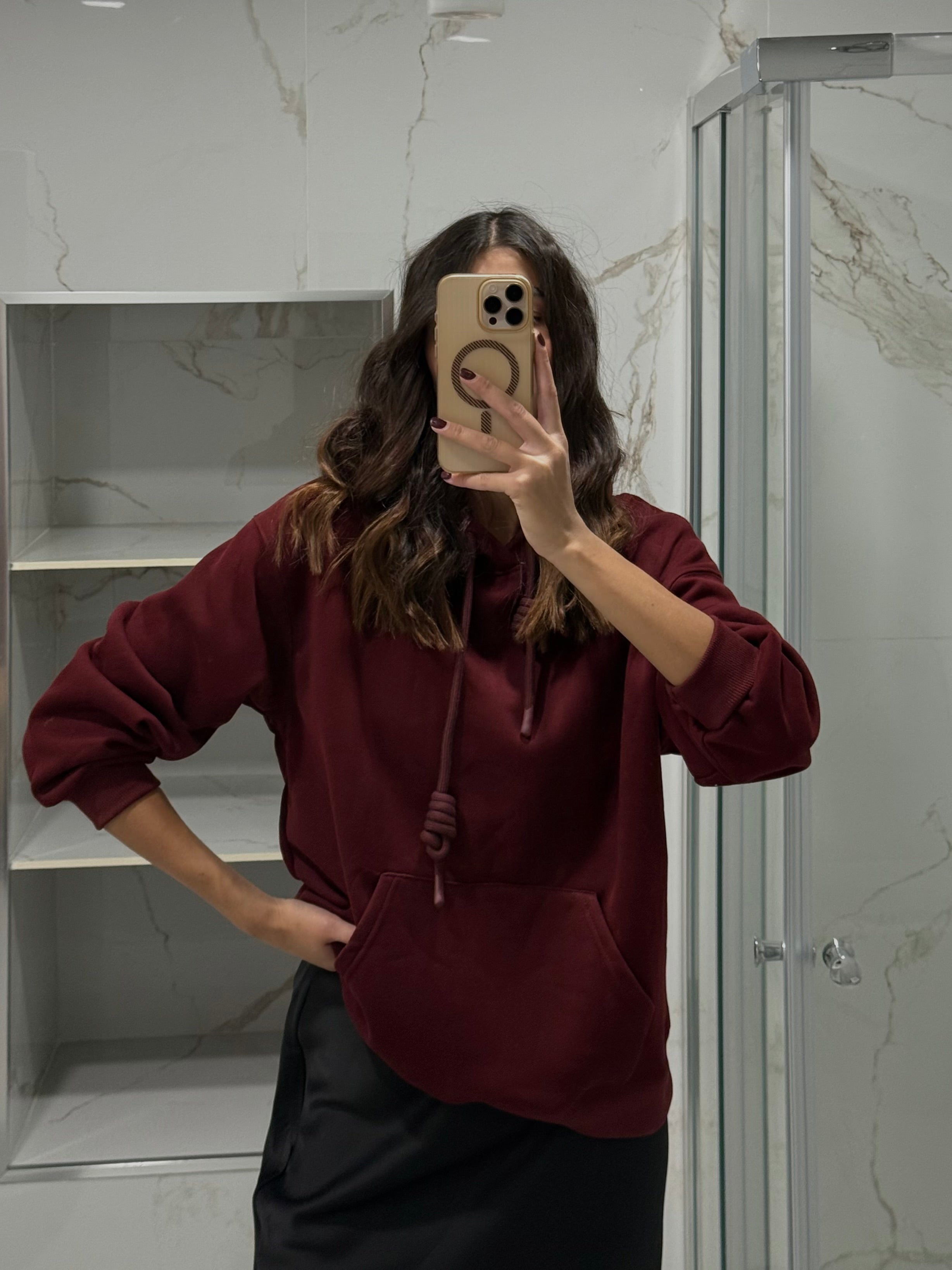 Felpa nodo bordeaux