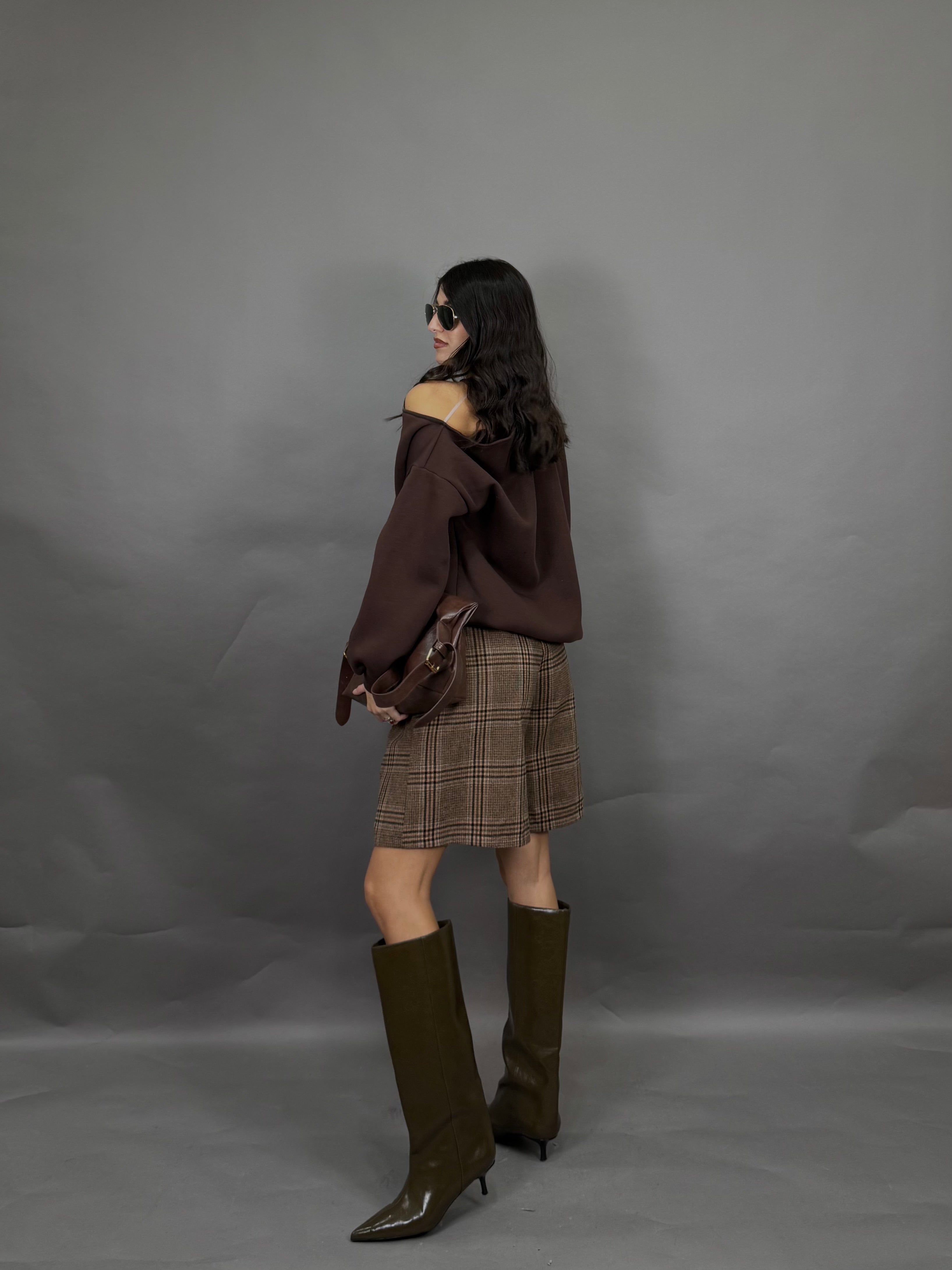 Felpa cut cut marrone