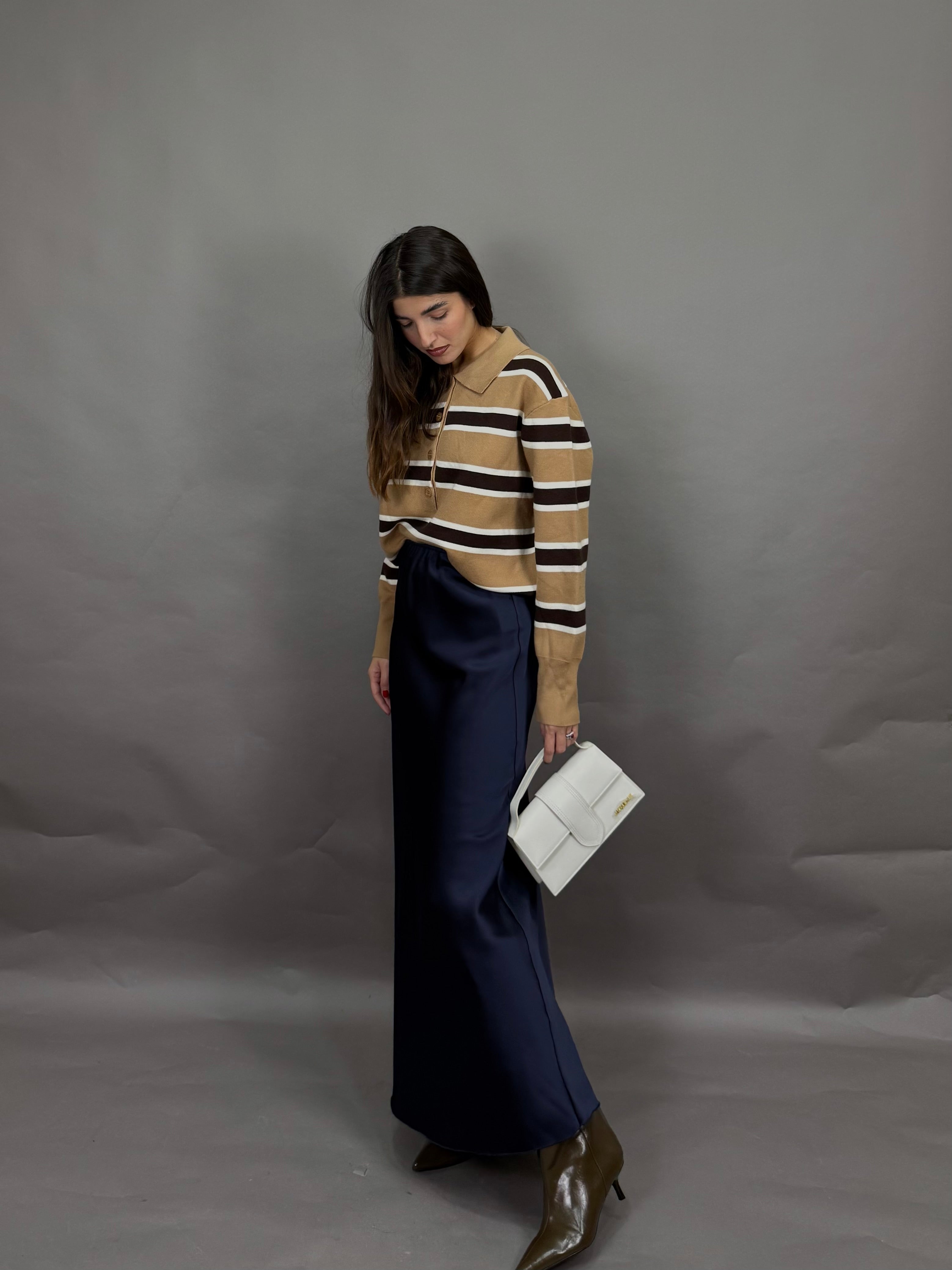 Gonna simil seta blu