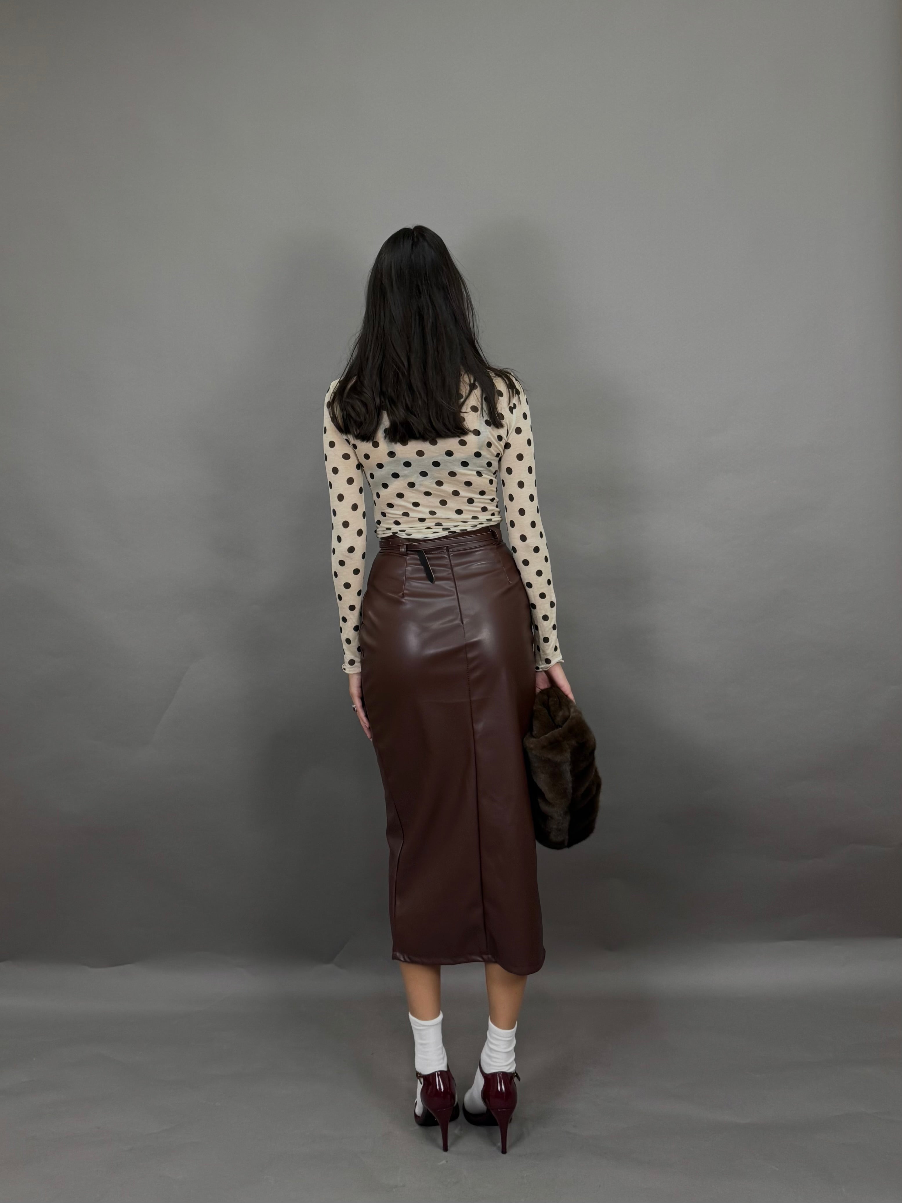 Maglia misto cachemire panna