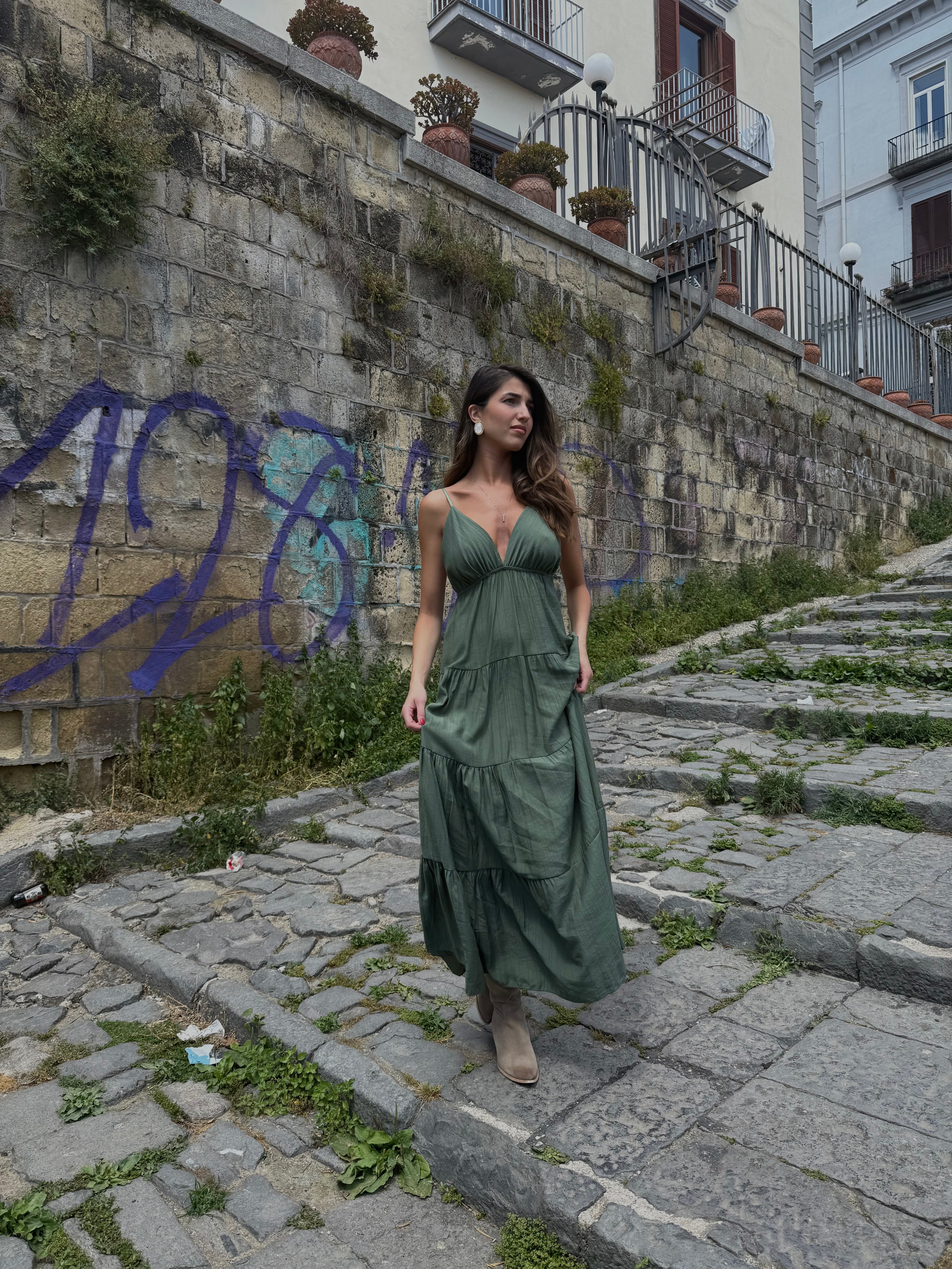 Dress Positano Verde - LadyB Shop Online