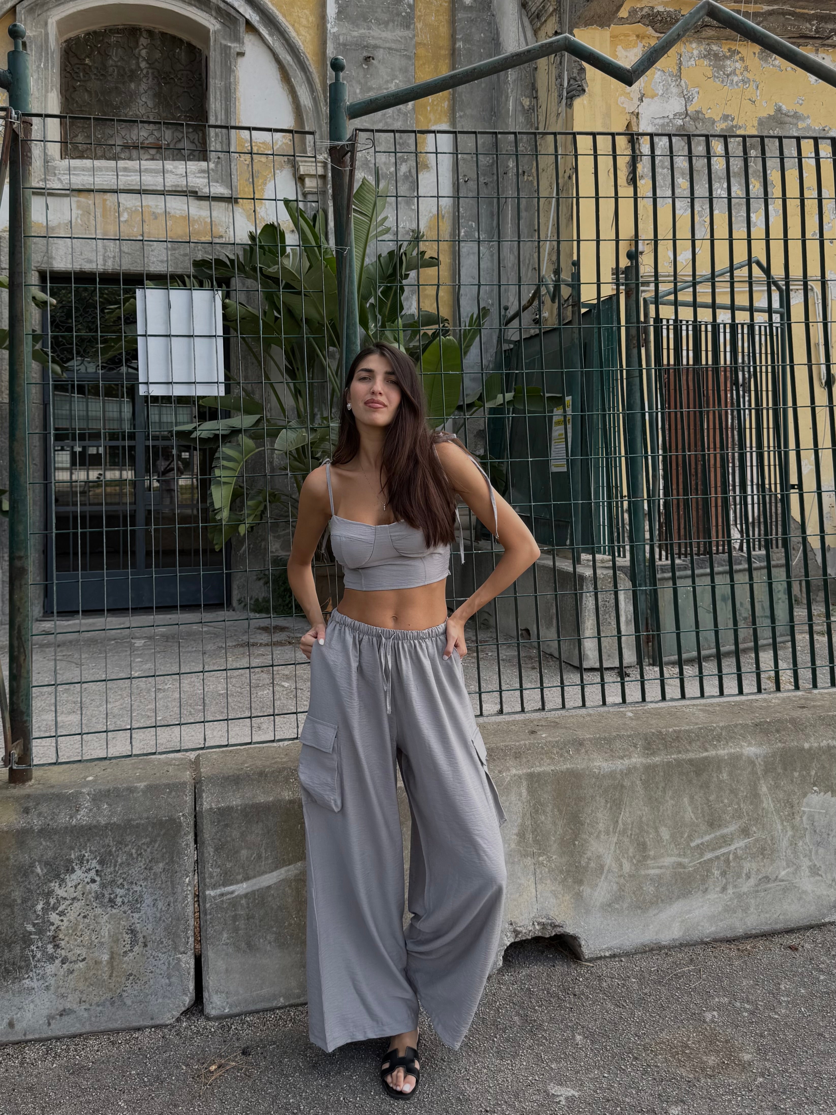 Coordinato cargo grigio - LadyB Shop Online