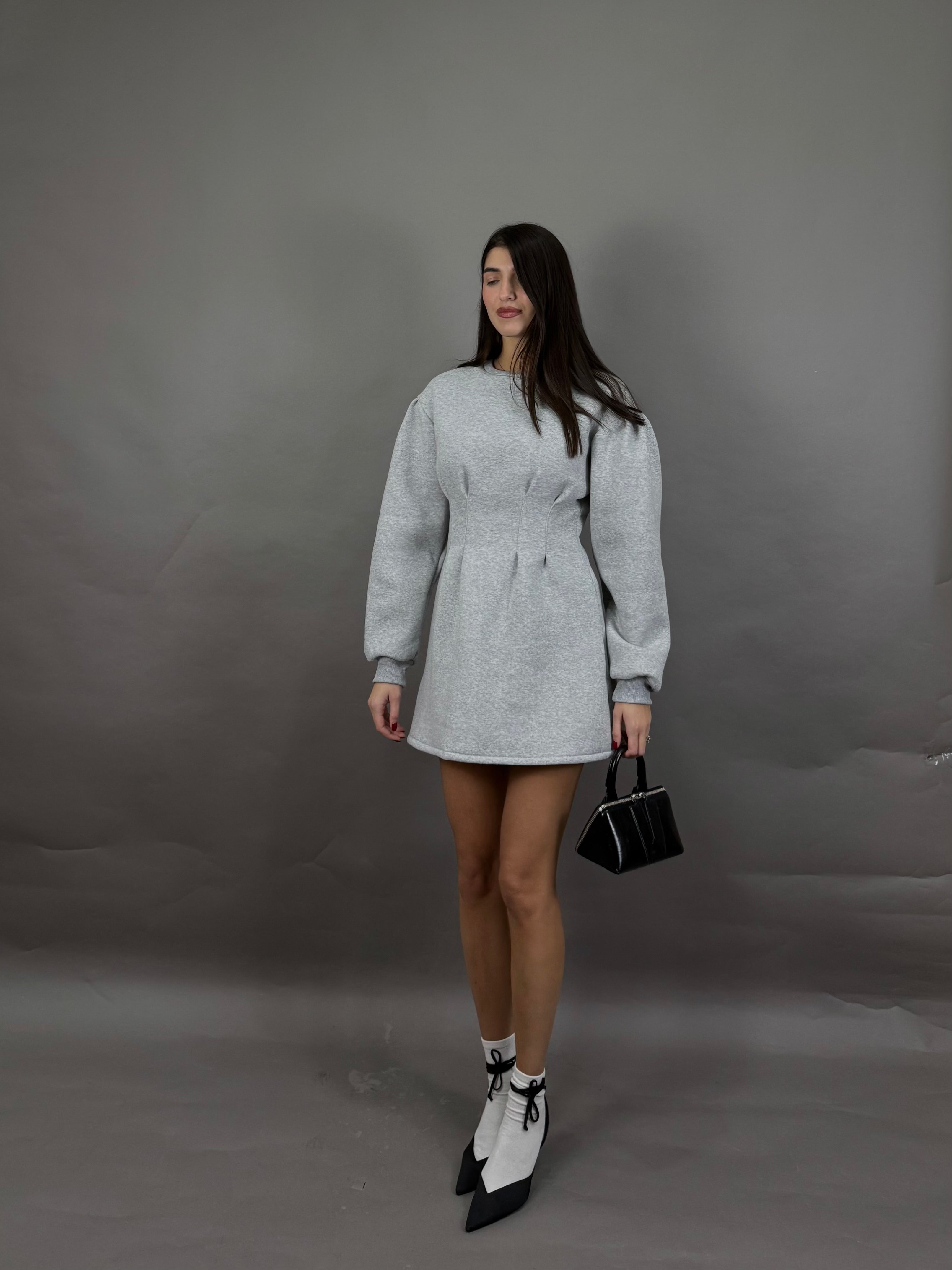 Abito in felpa grigio