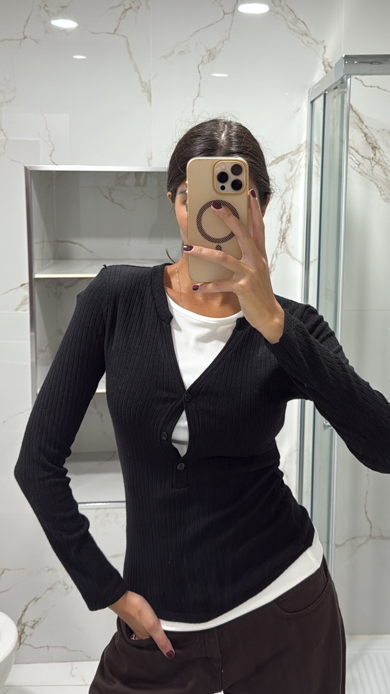 Maglia doppia nera