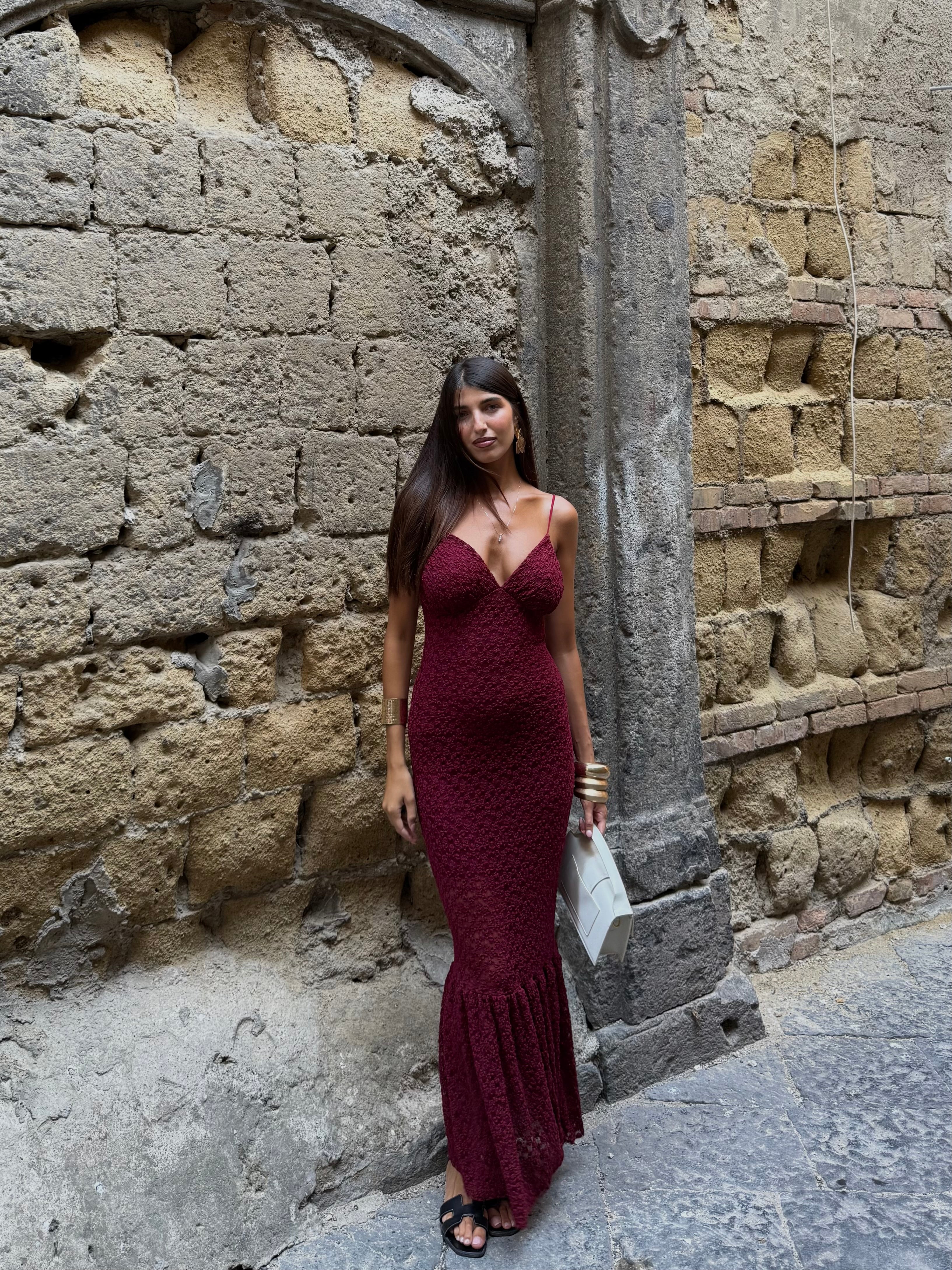 Dress Rosalia bordeaux - LadyB Shop Online