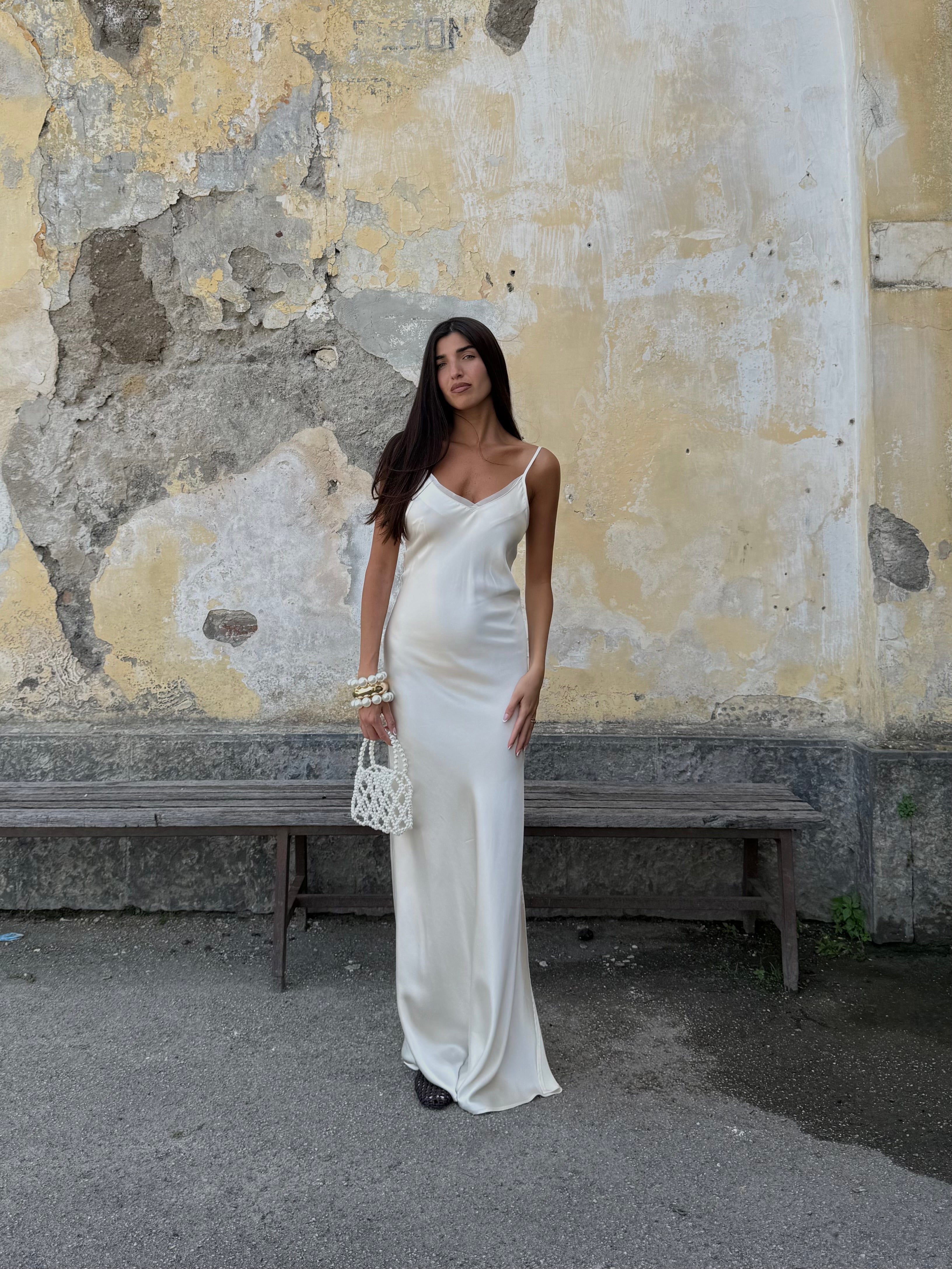 Dress in simil seta by Lumina