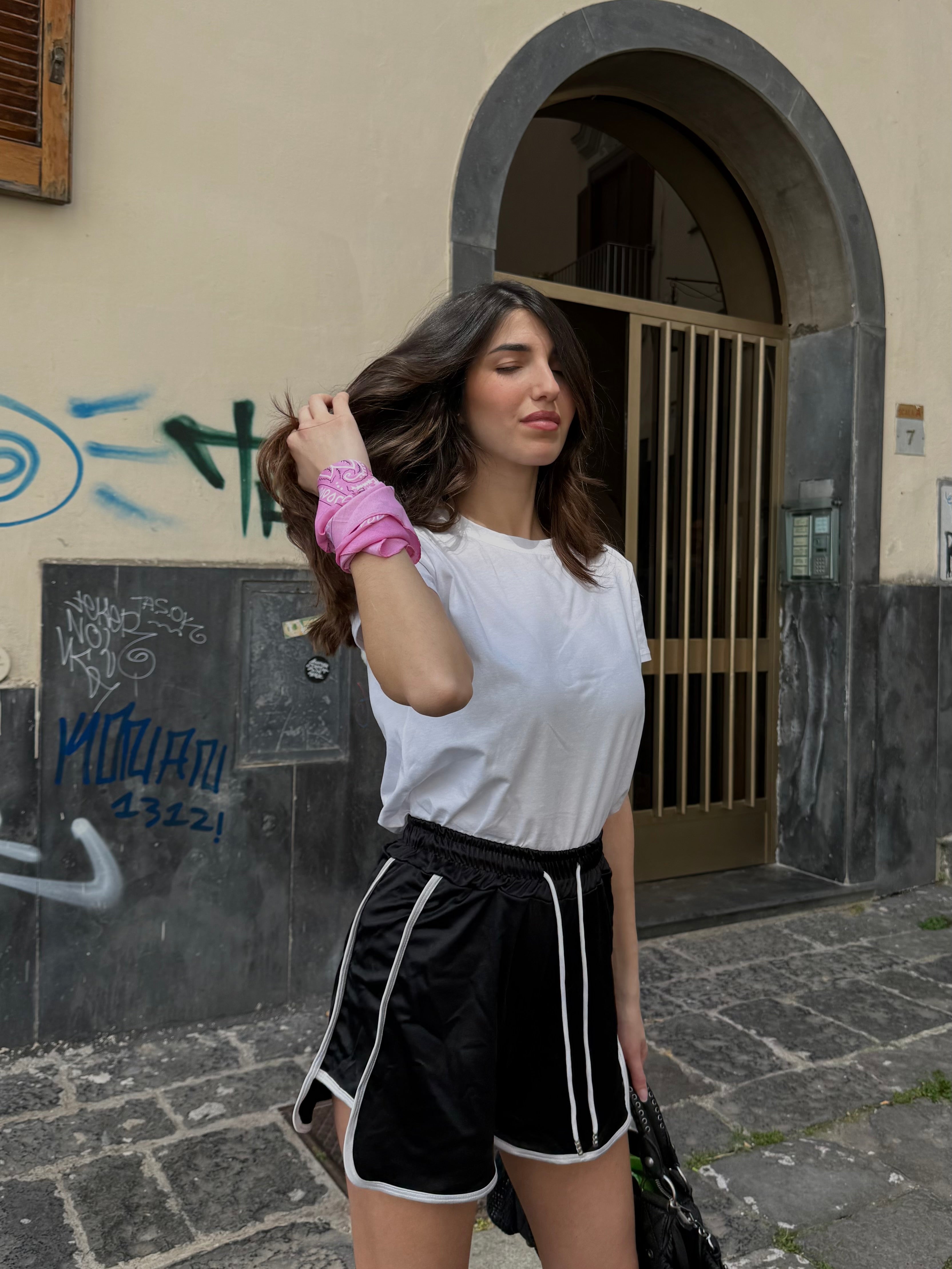 T-shirt bandana rosa - LadyB Shop Online