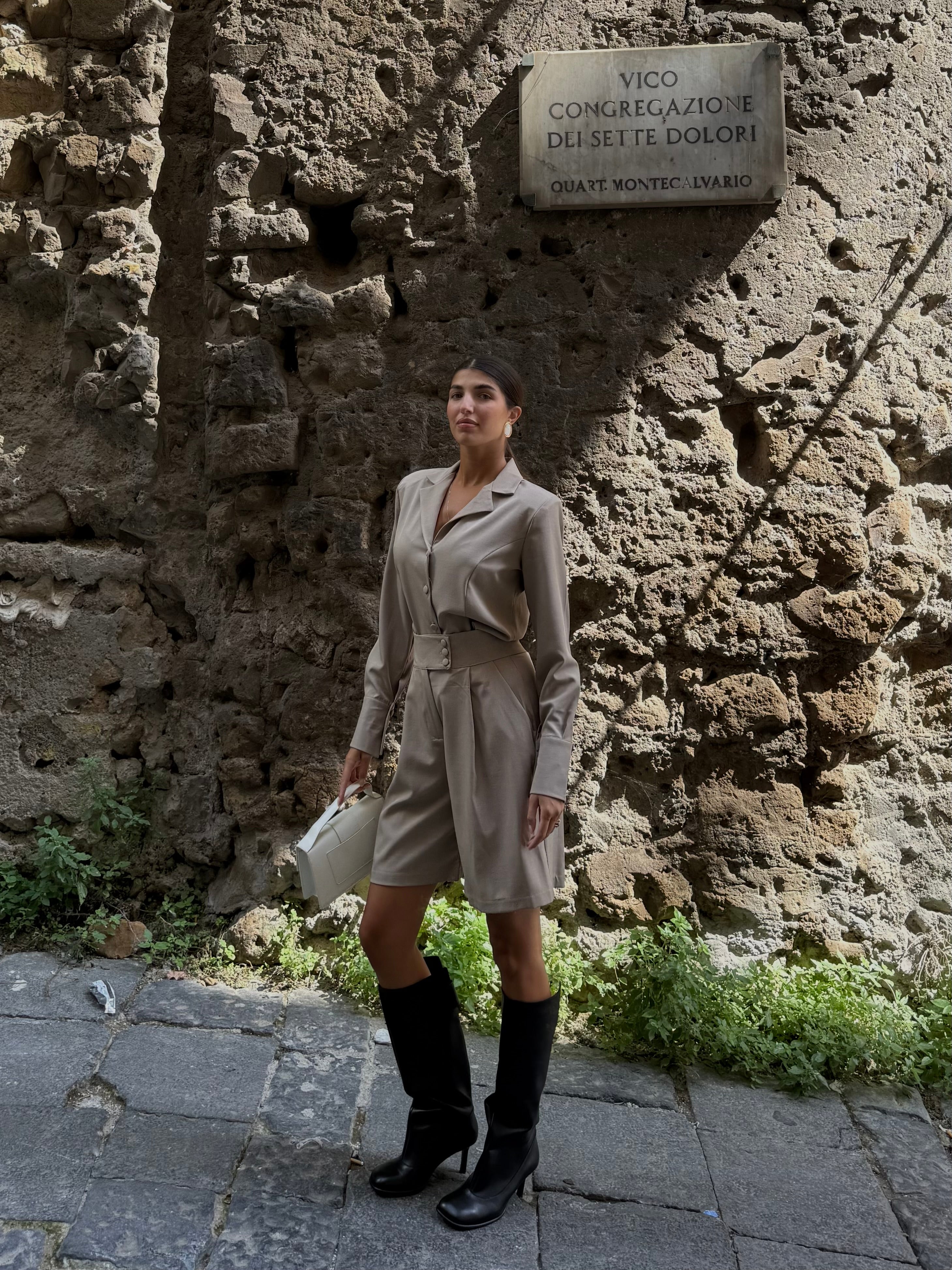 Coordinato bermuda fango - LadyB Shop Online