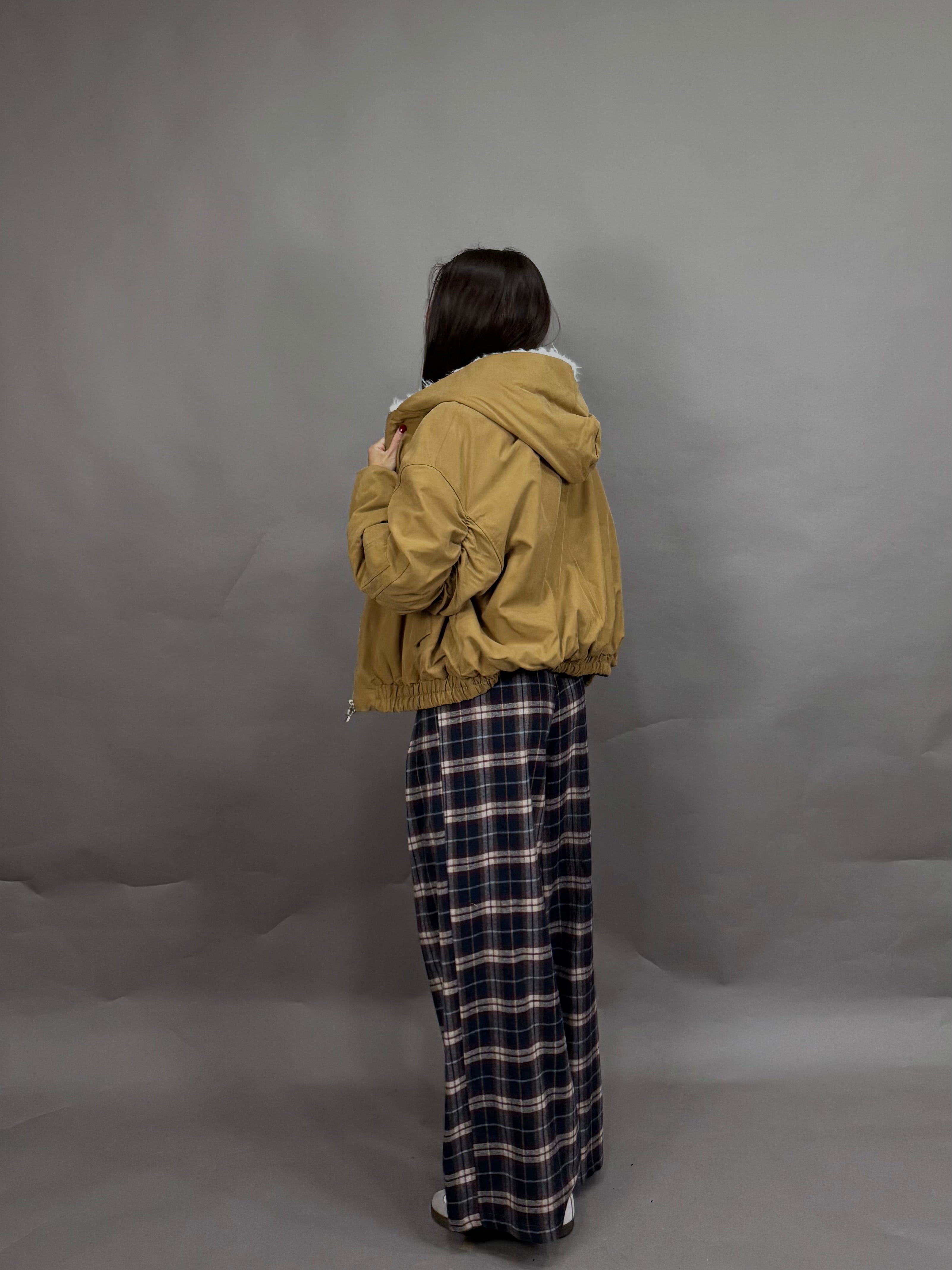 Bomber pelliccia lumina senape