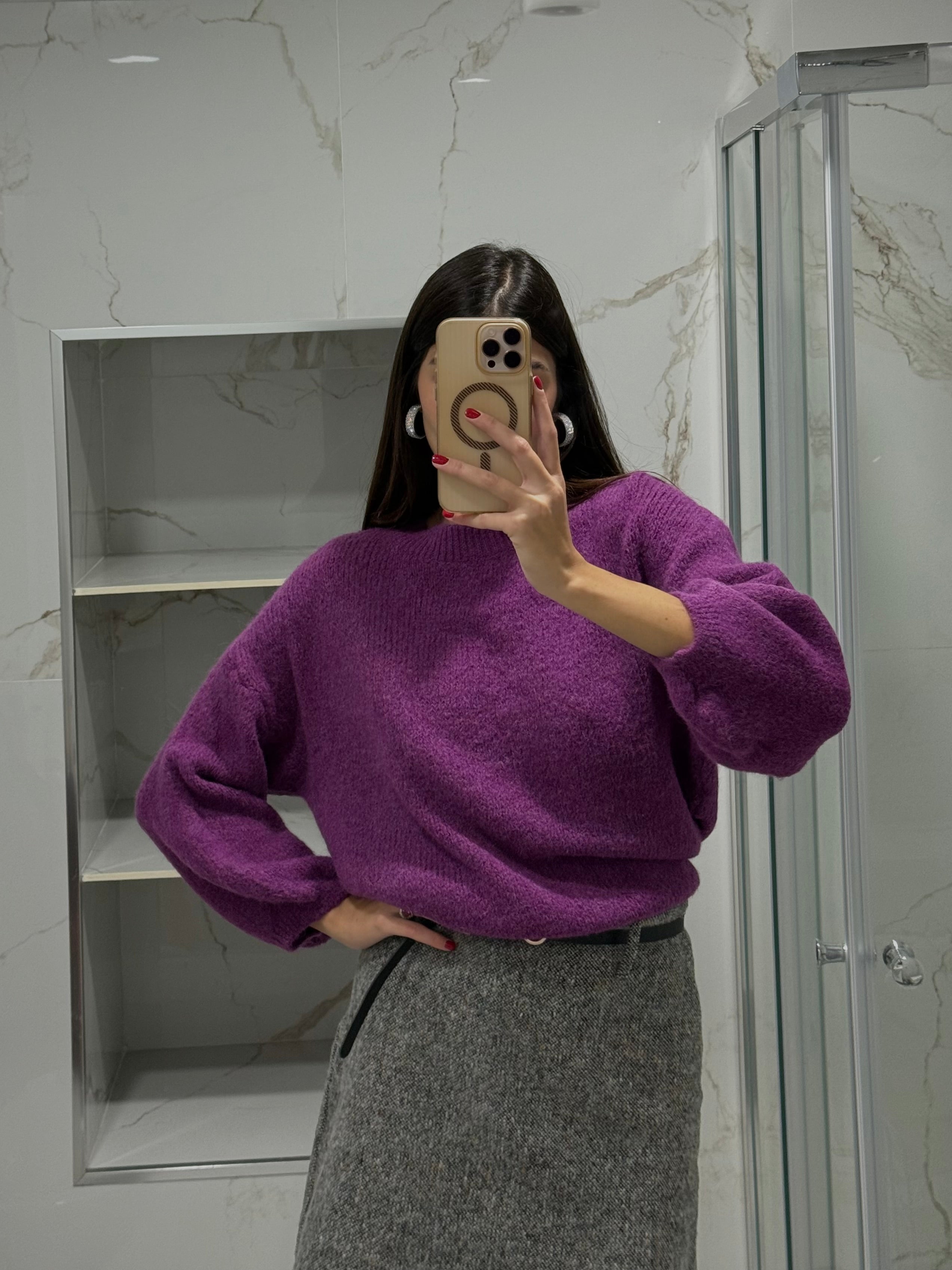 Maglione Merci viola