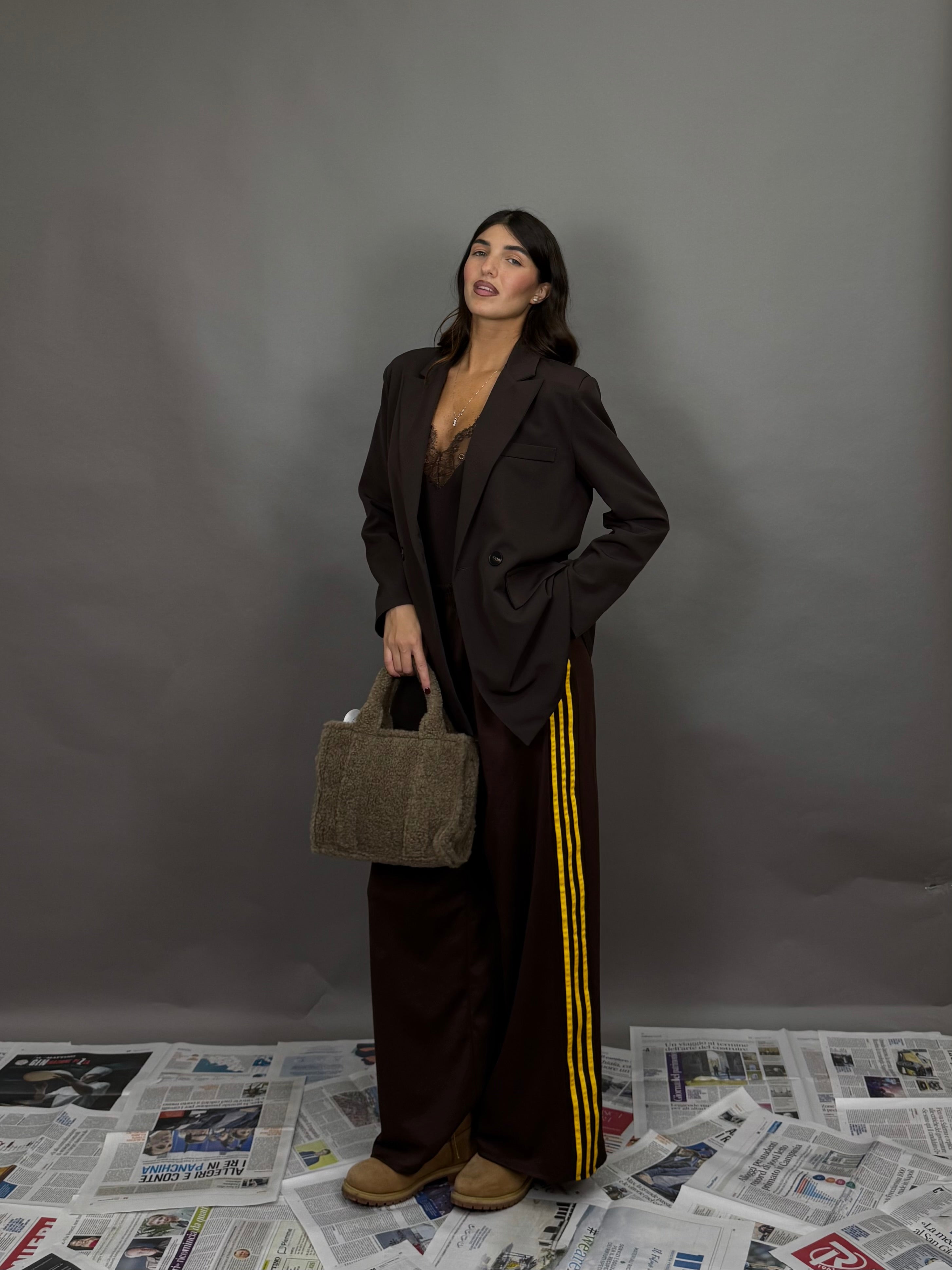 Pantalone tuta marrone