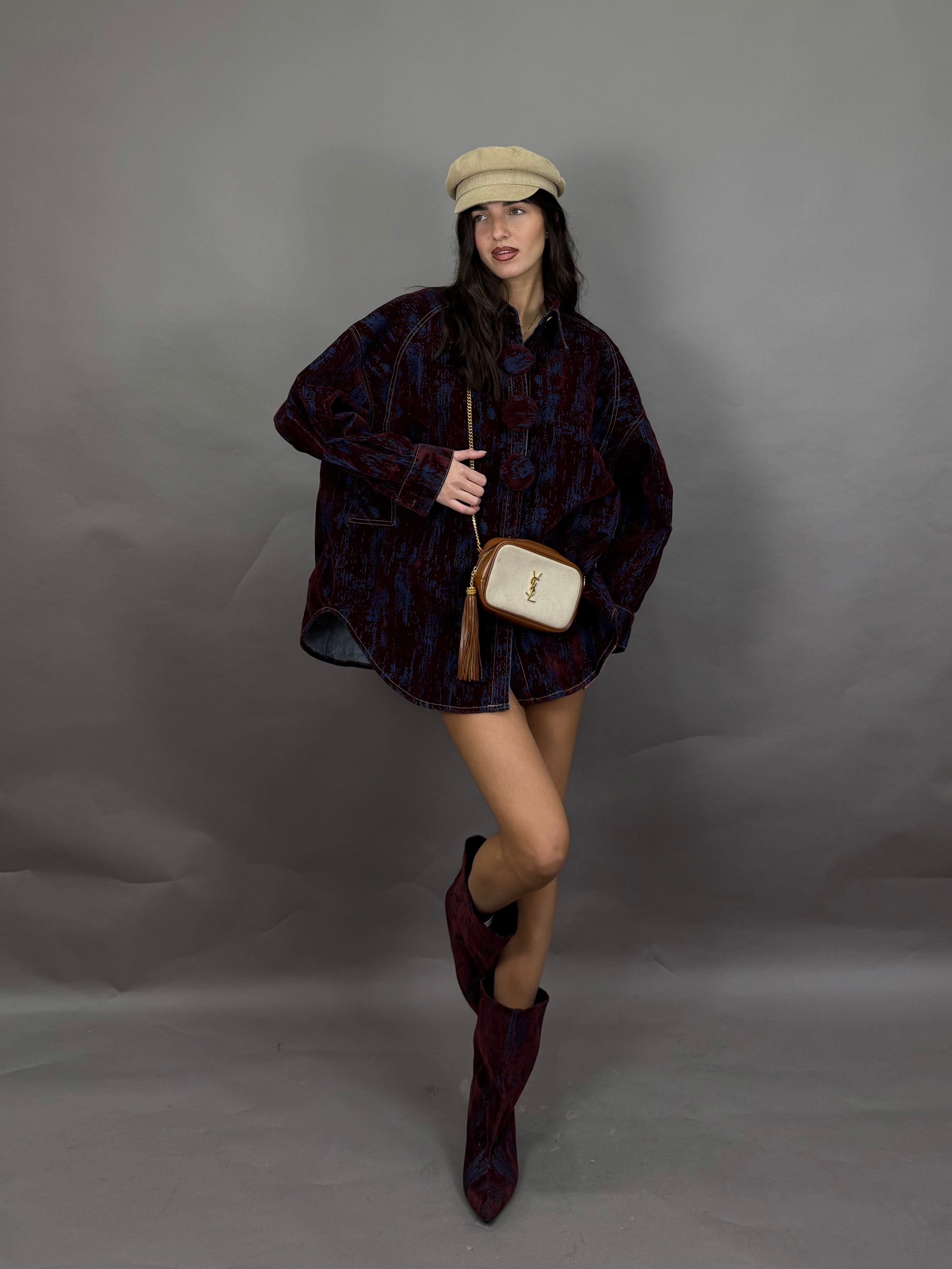 Camicia Nadia bordeaux