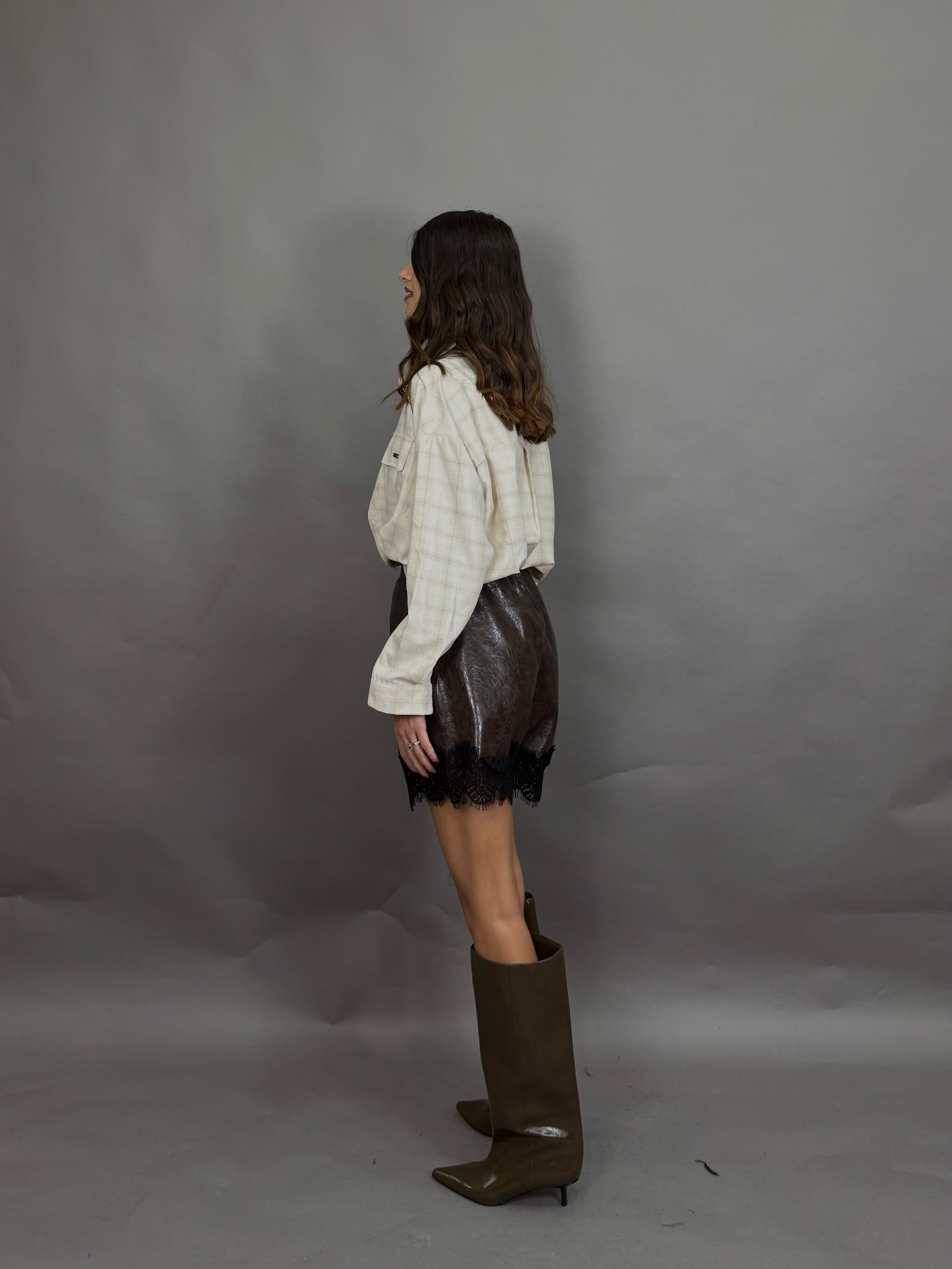Pantaloncino color cioccolato