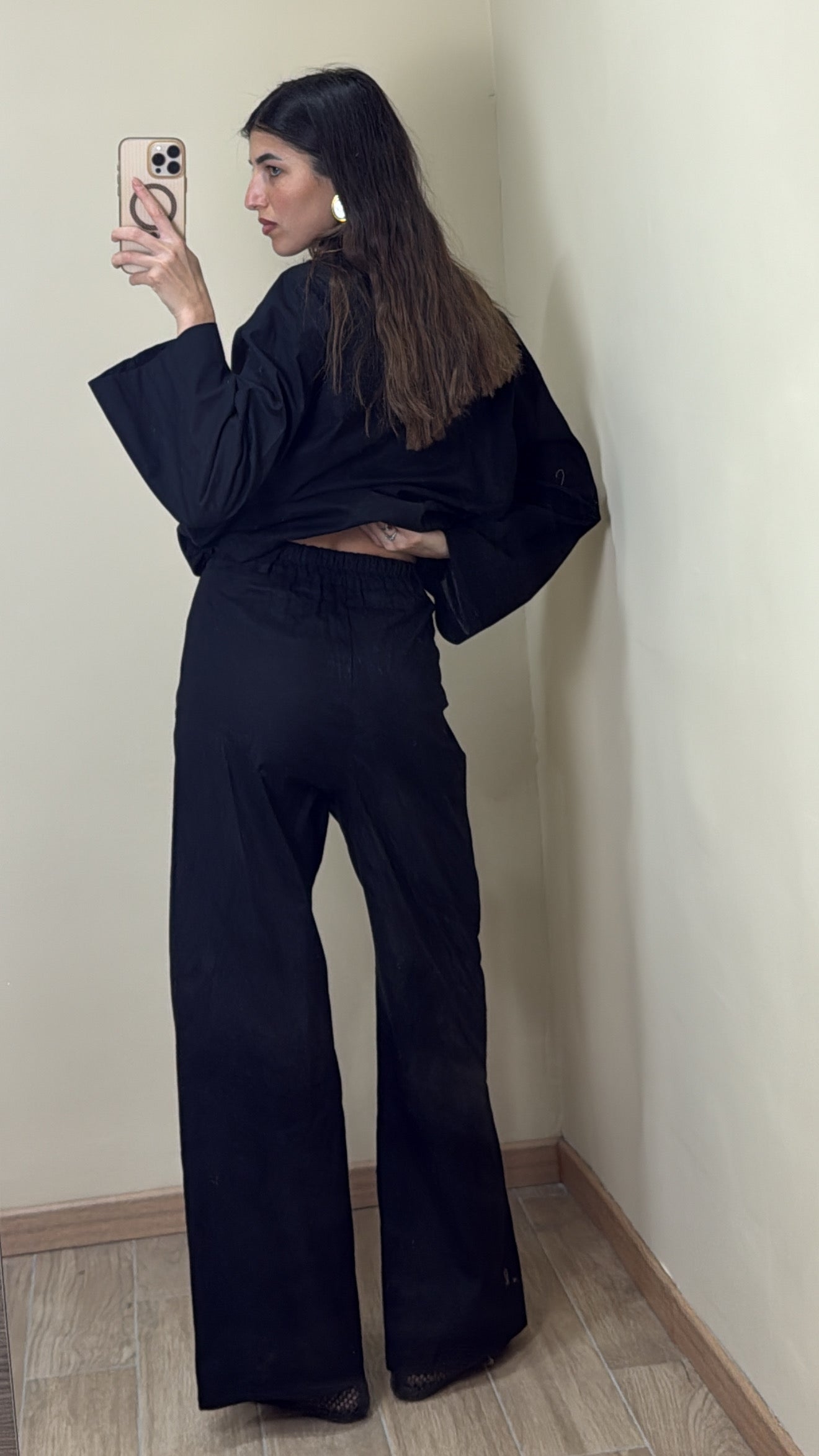 Pantalone in lino nero - LadyB Shop Online