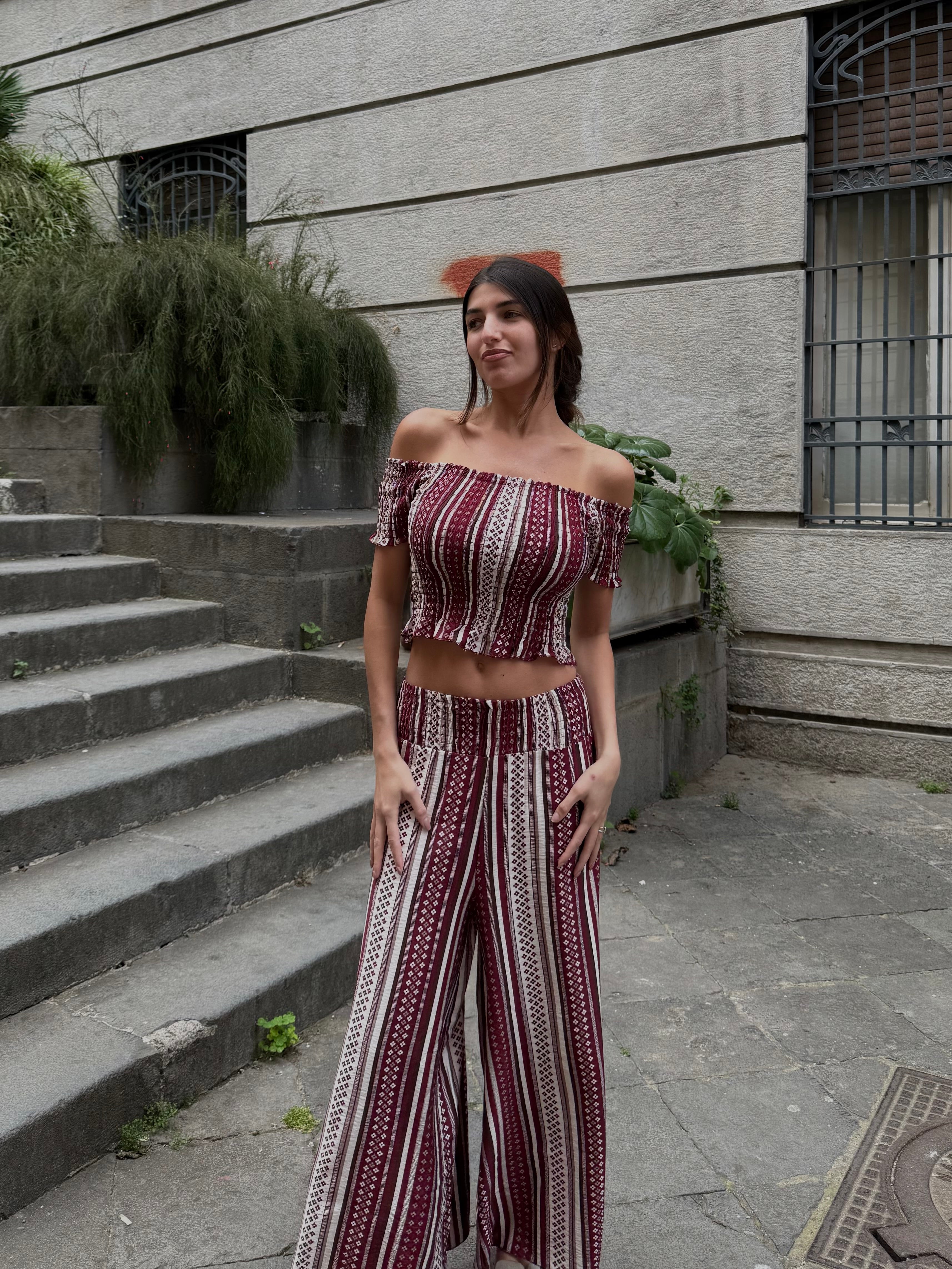 Coordinato gipsy bordeaux - LadyB Shop Online