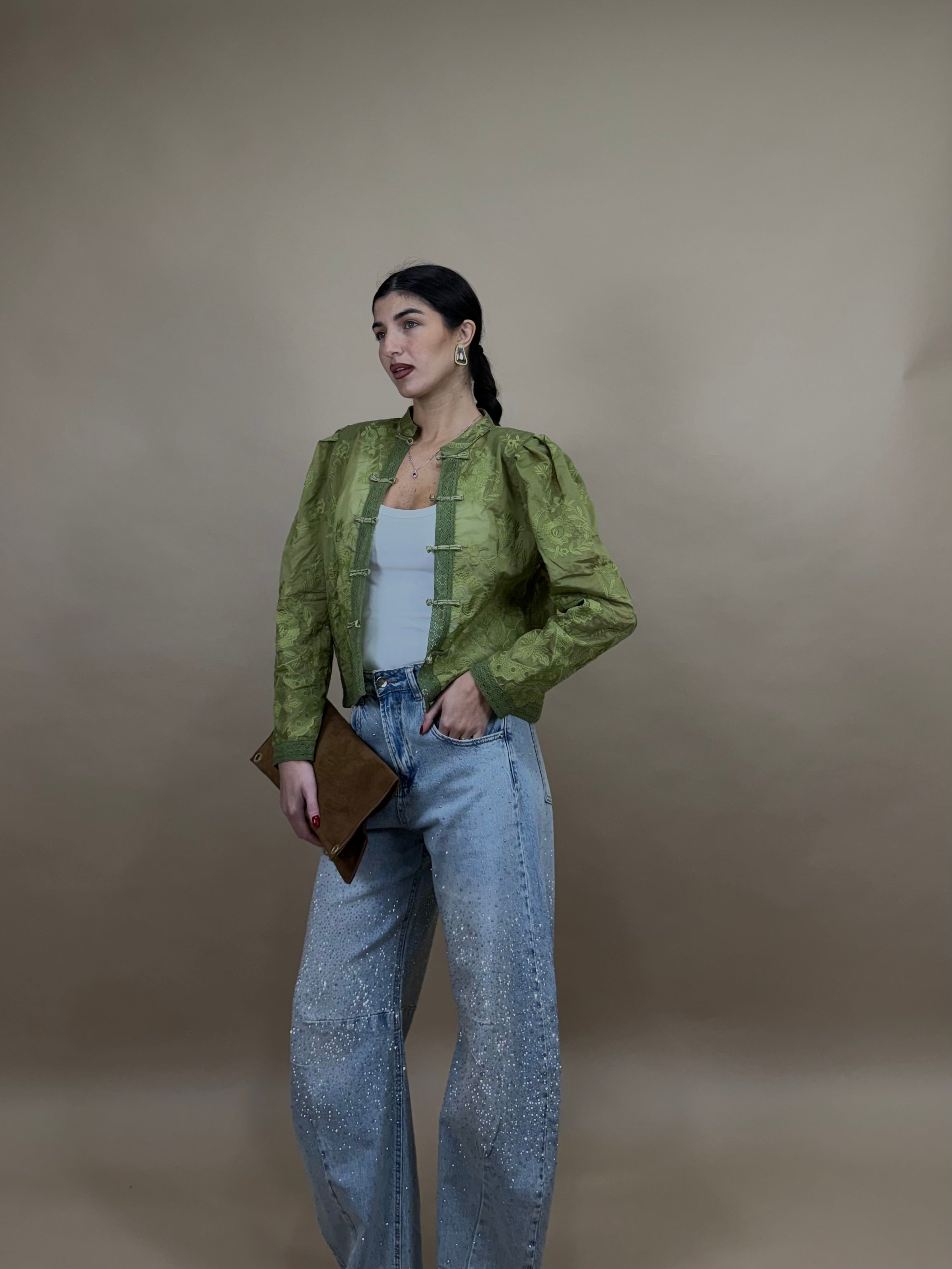 Camicia Coreana verde