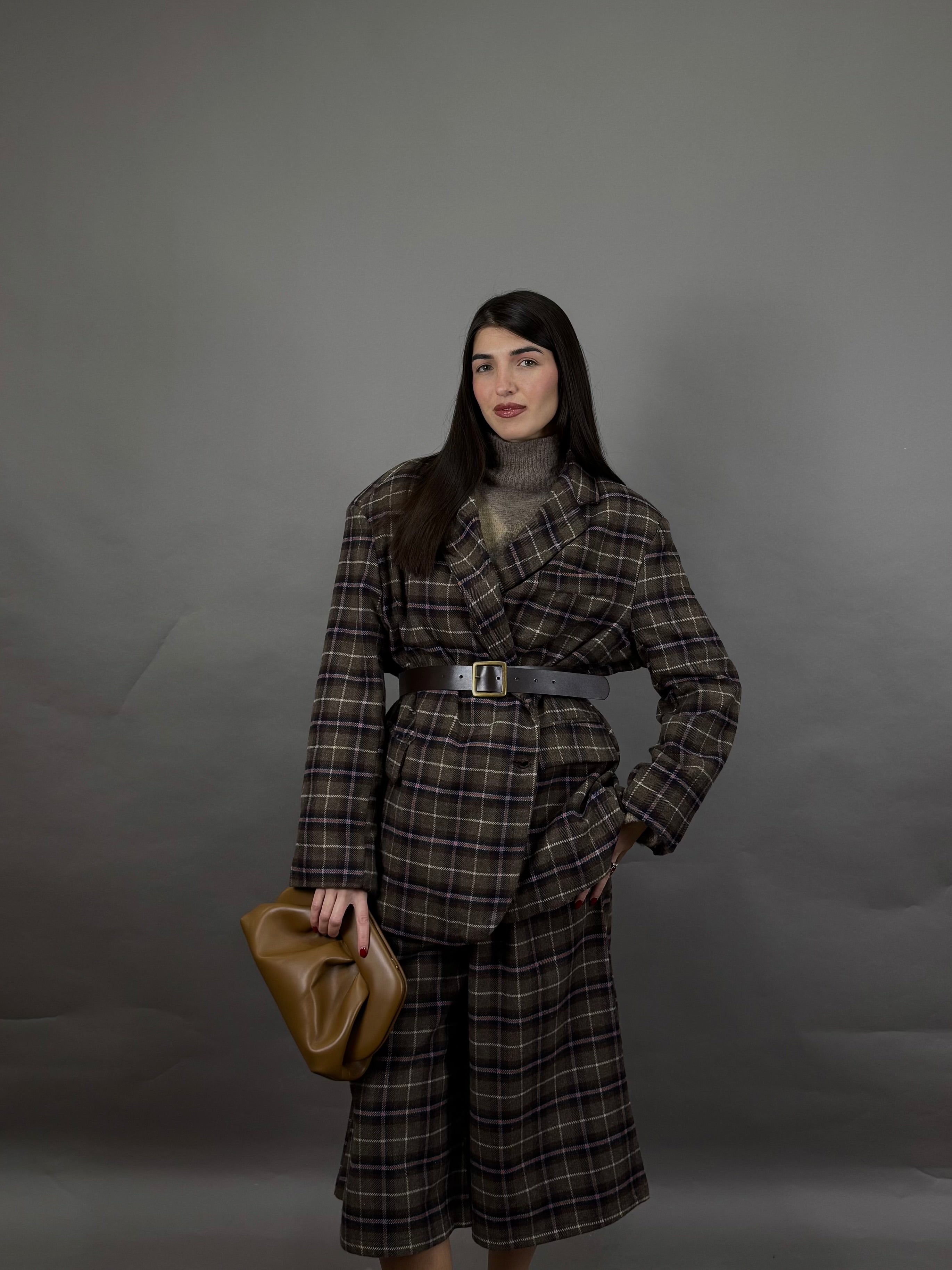 Blazer peso cappotto by just marrone