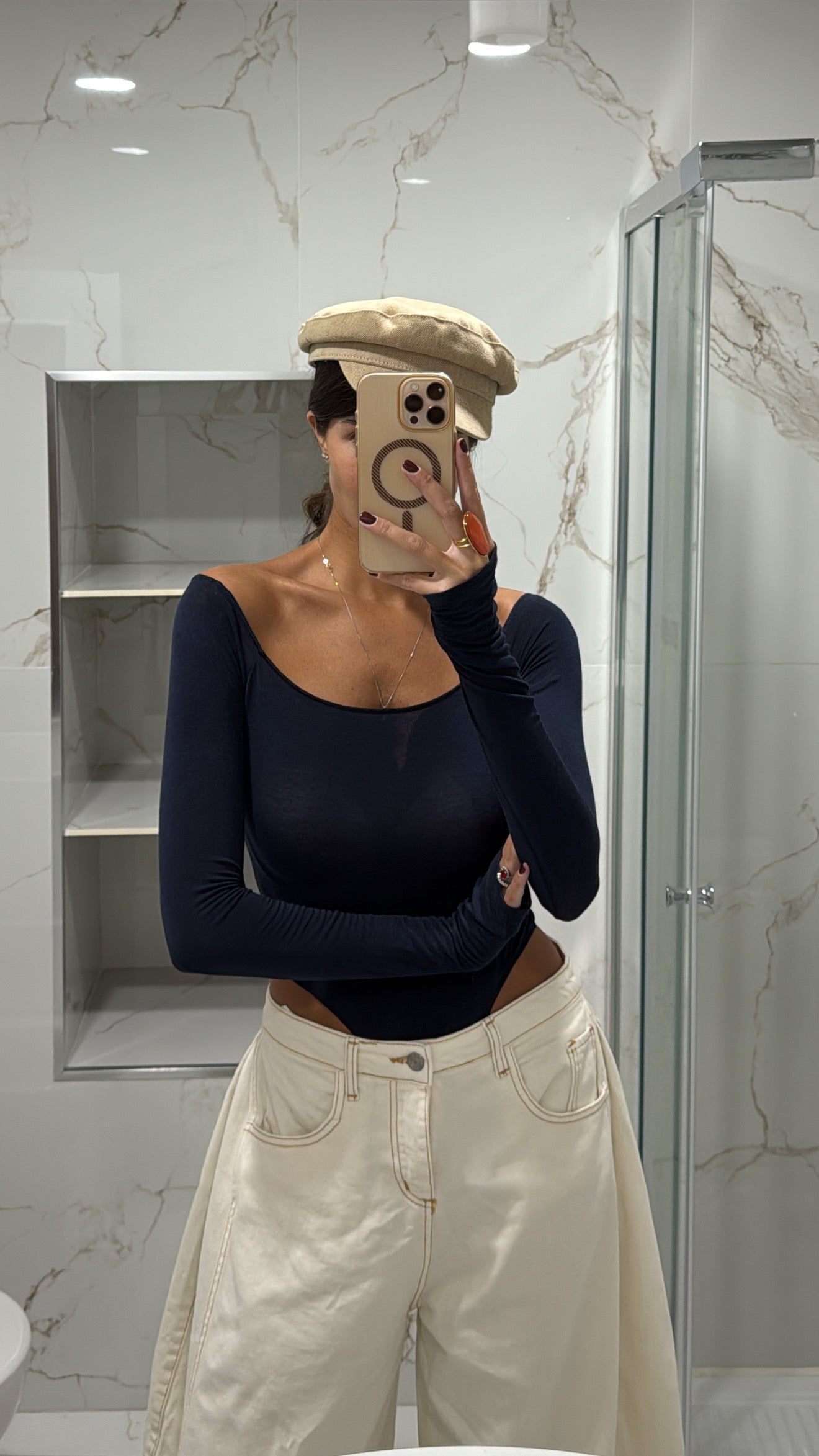 Body misto cachemire blu