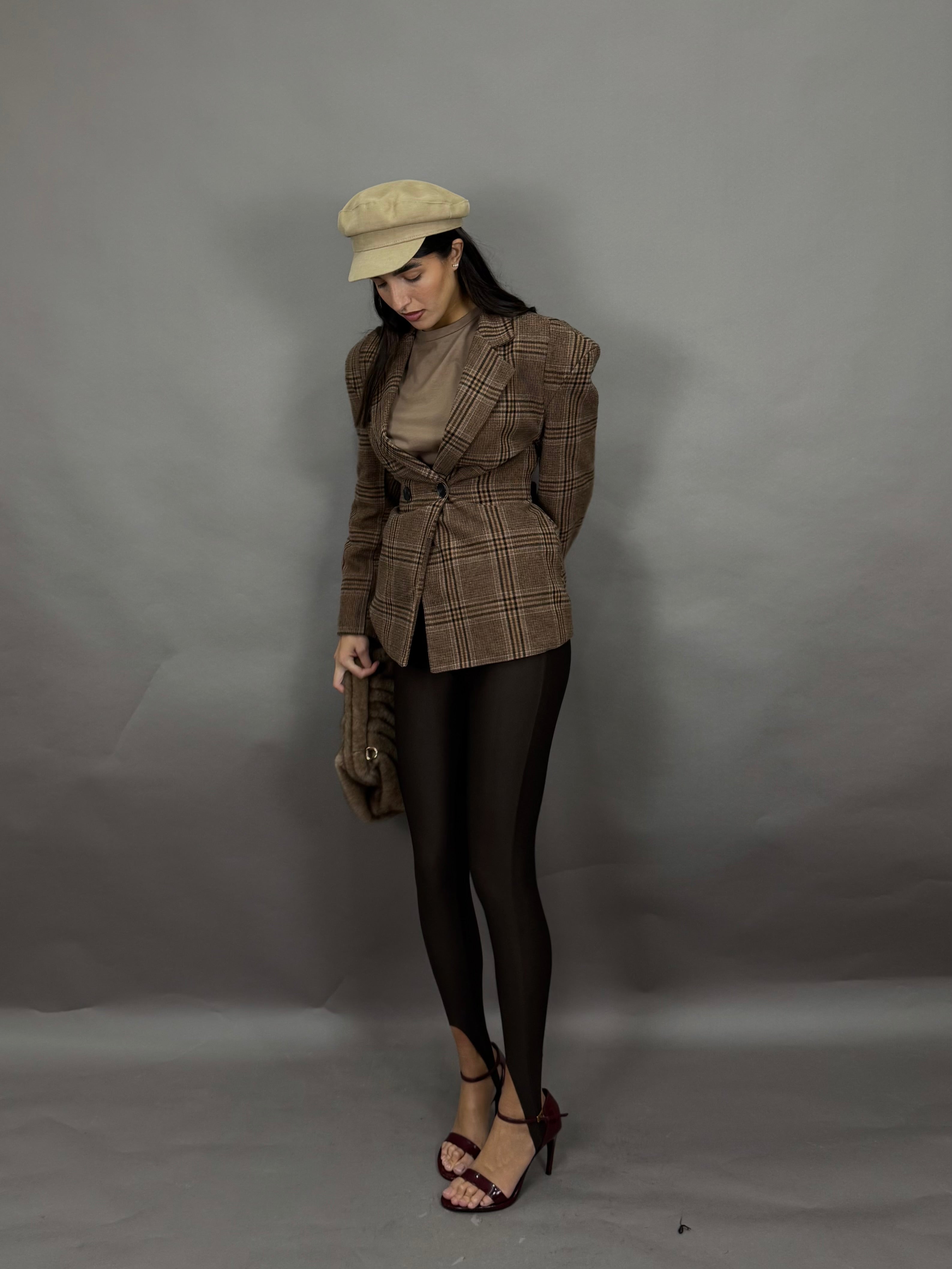 Blazer avvitato just marrone