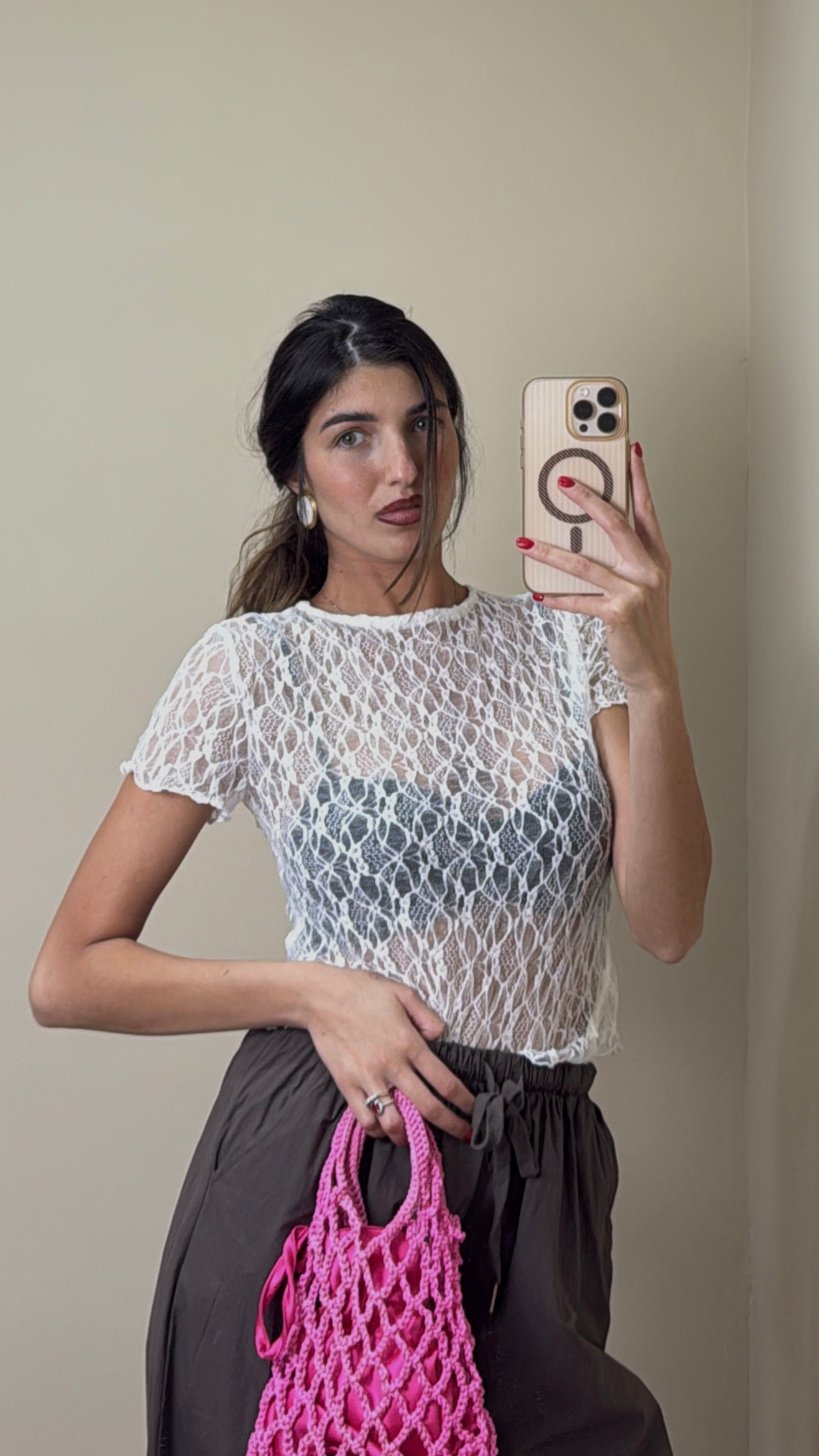 Maglia in pizzo bianca - LadyB Shop Online