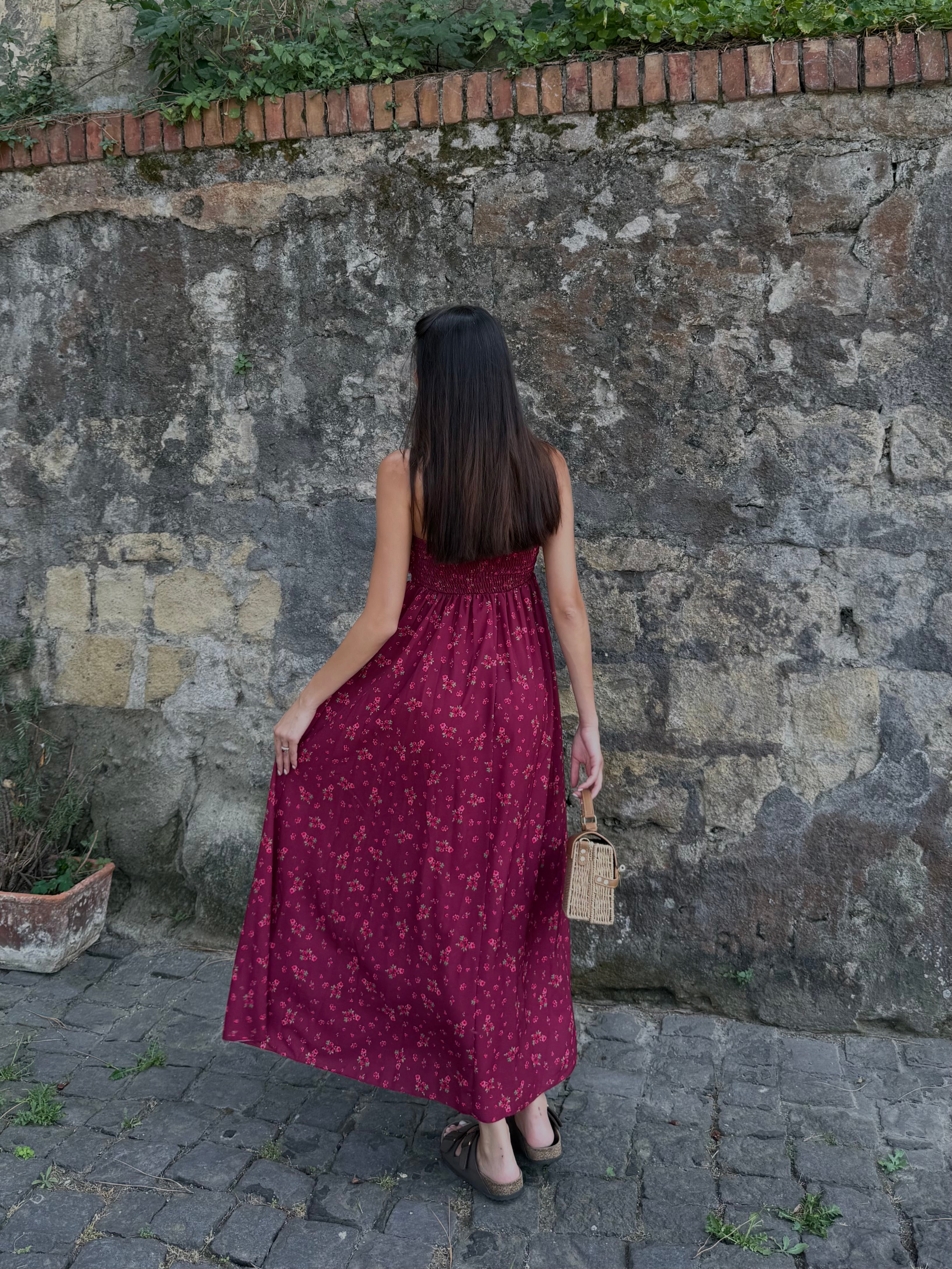 Dress Amalfi bordeaux - LadyB Shop Online