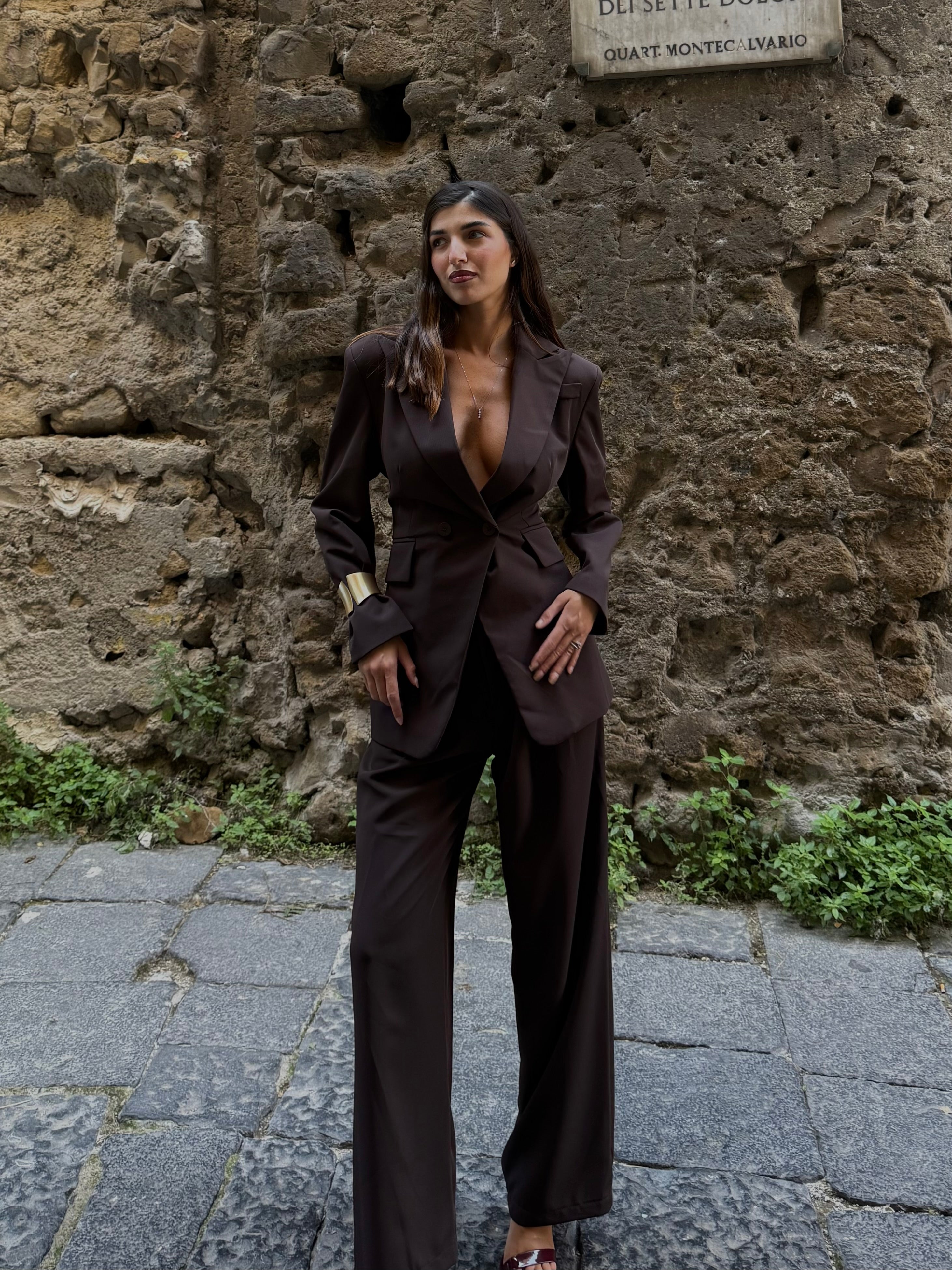 Blazer avvitato lumina marrone