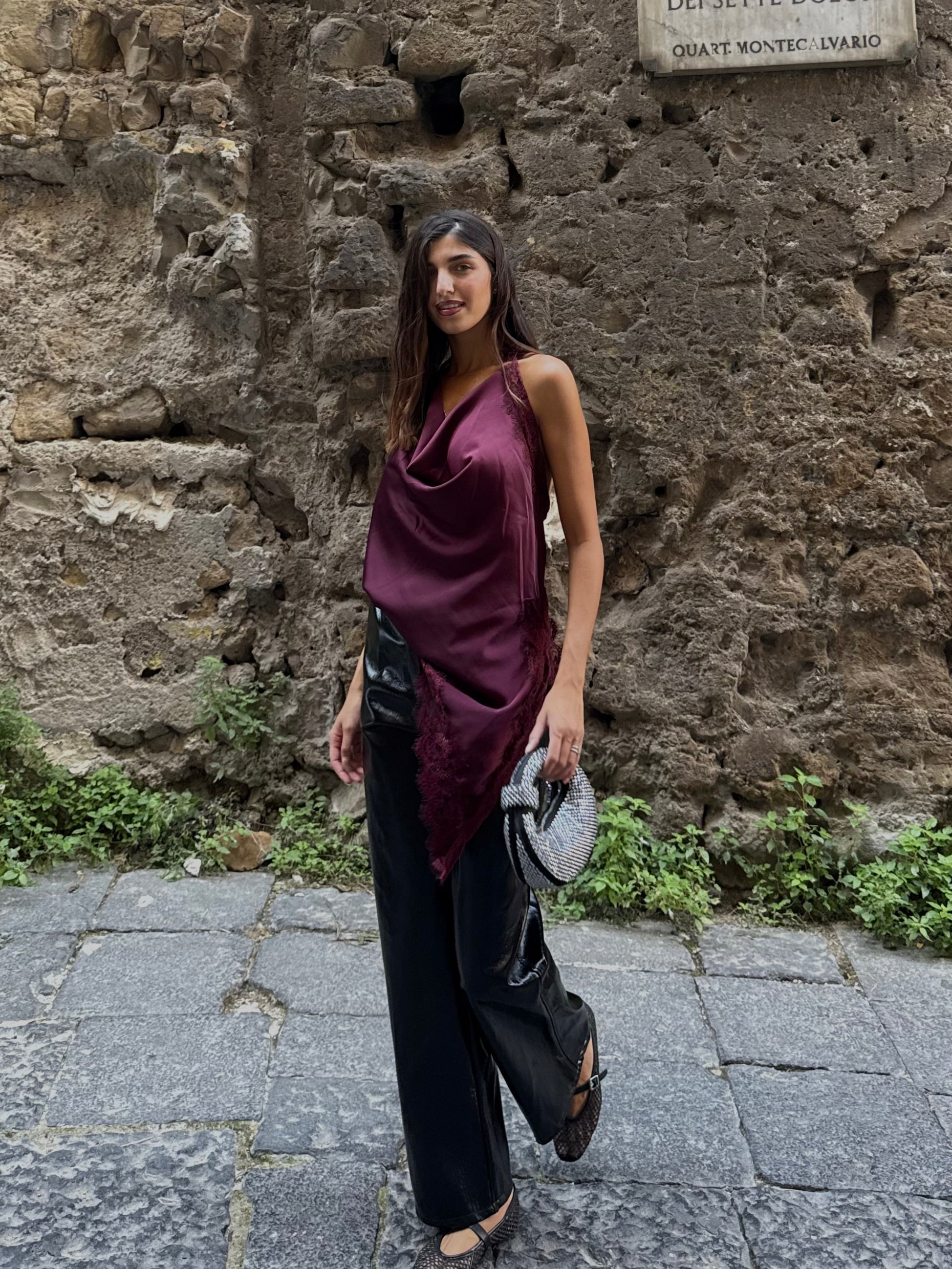 Top lingerie bordeaux