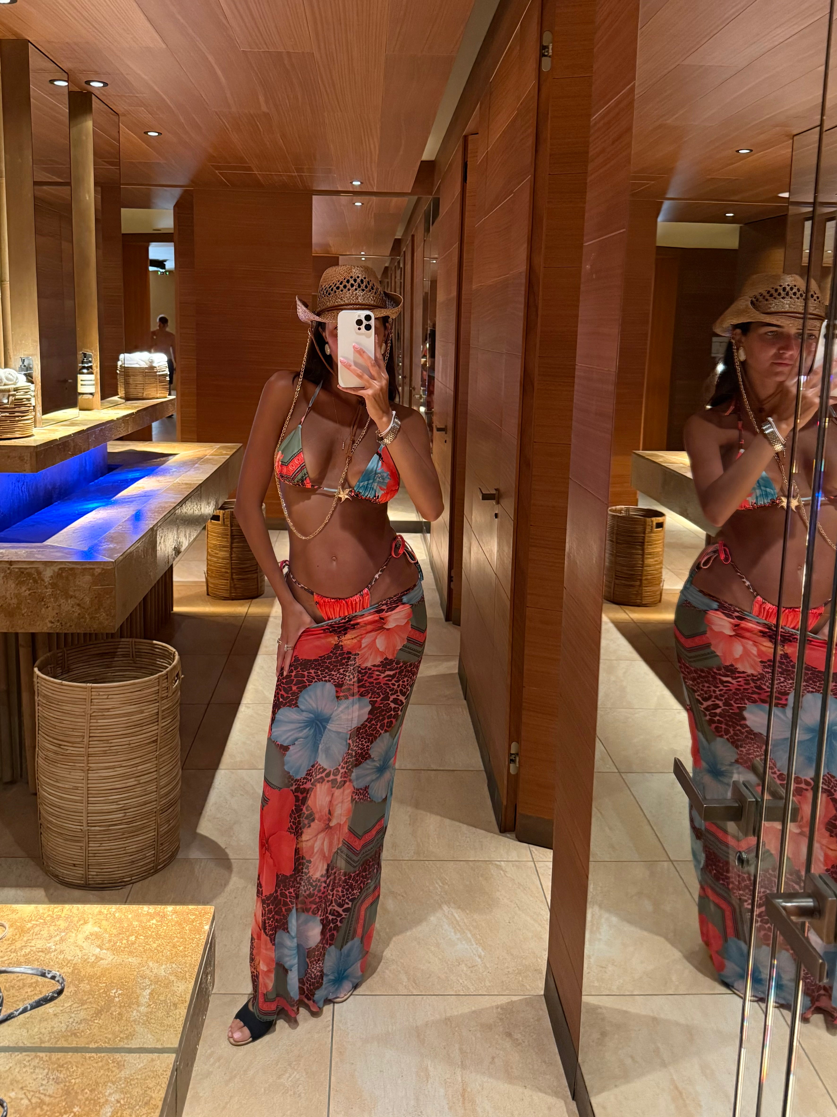 Copricostume + bikini zuma arancio