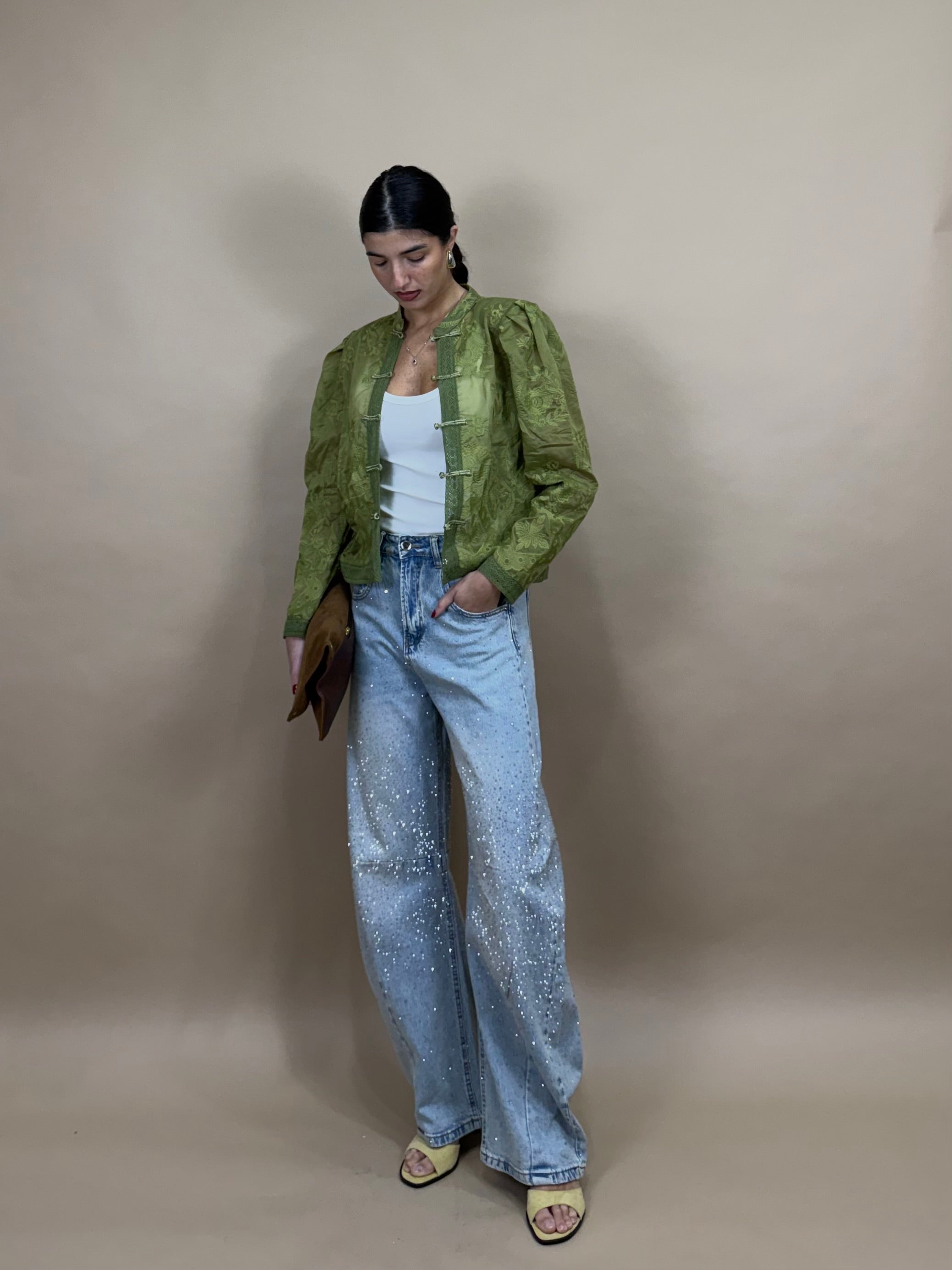 Camicia Coreana verde