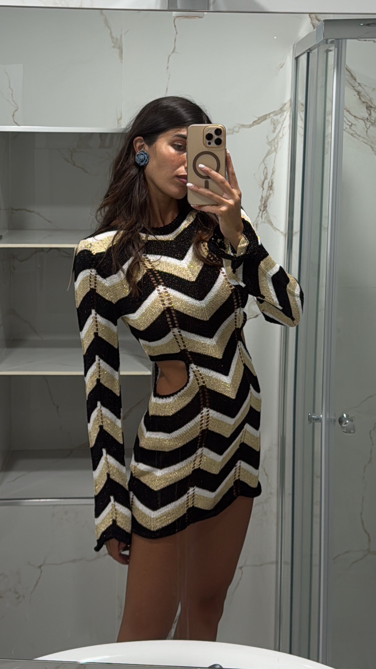 Dress Miss nero e oro - LadyB Shop Online