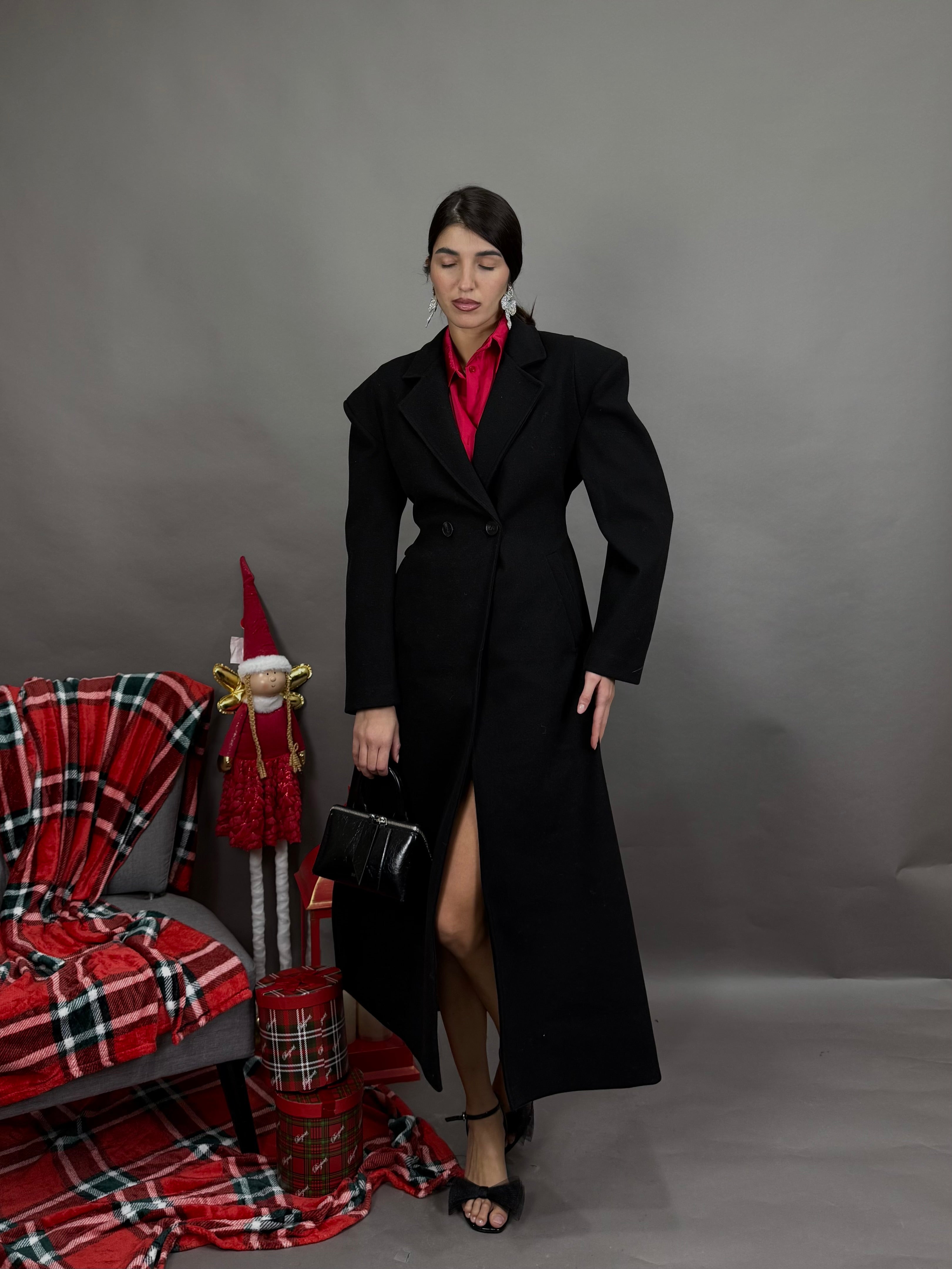 Cappotto sfiancato nero