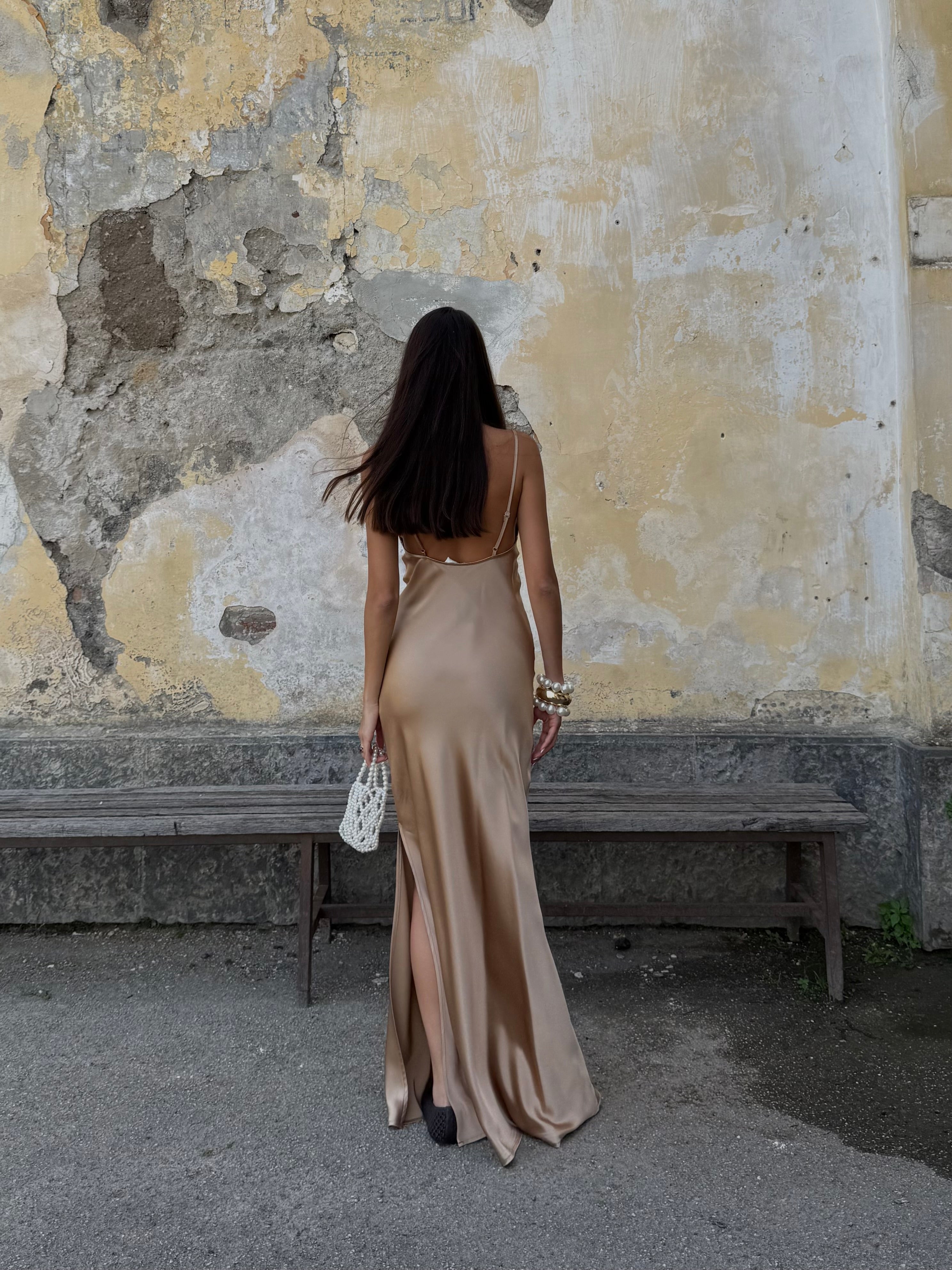 Dress in simil seta by Lumina