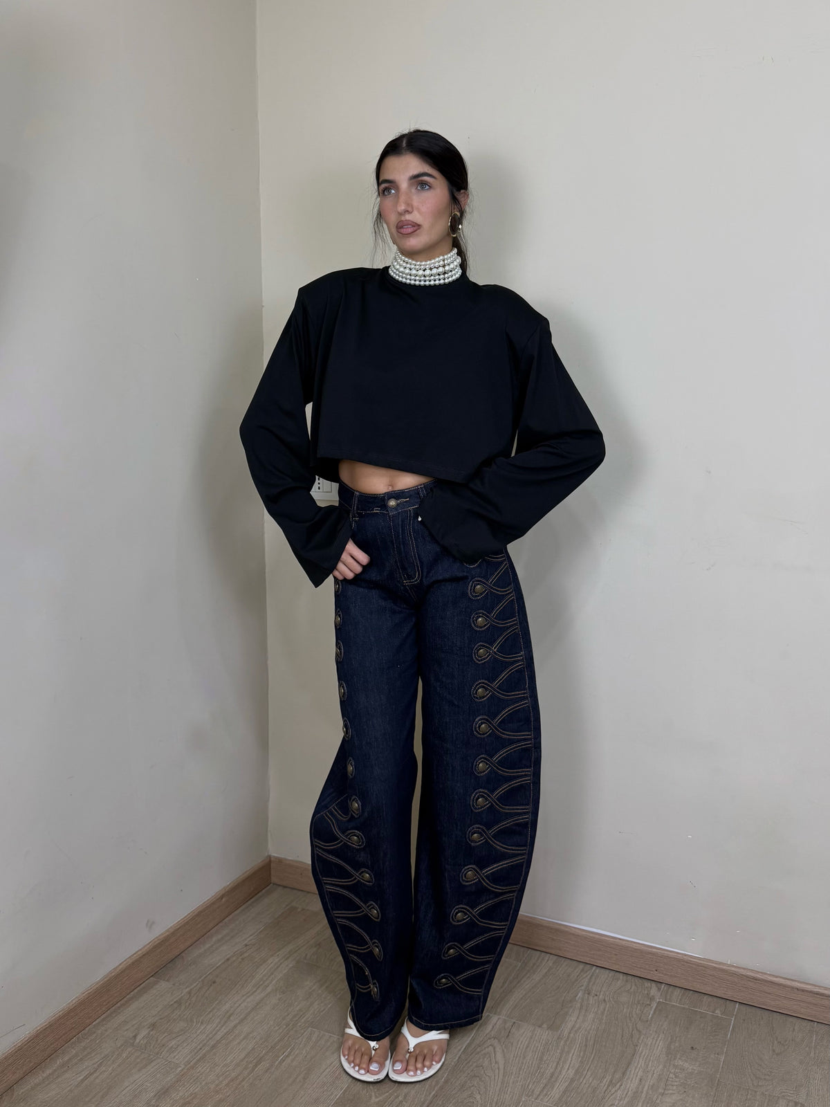 T-shirt crop by just west
